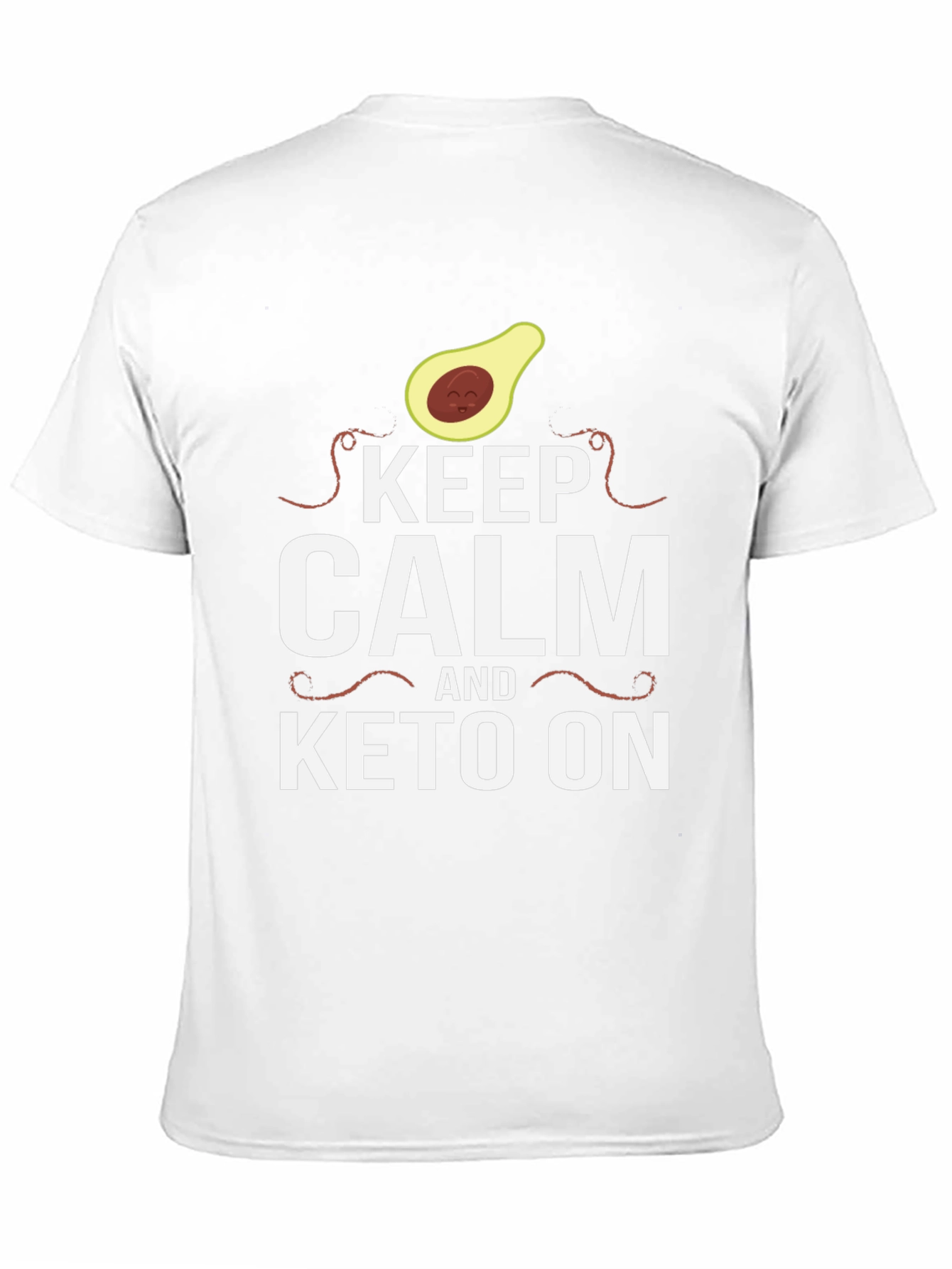 Black Keep Calm and Keto On Black T-Shirt view 11
