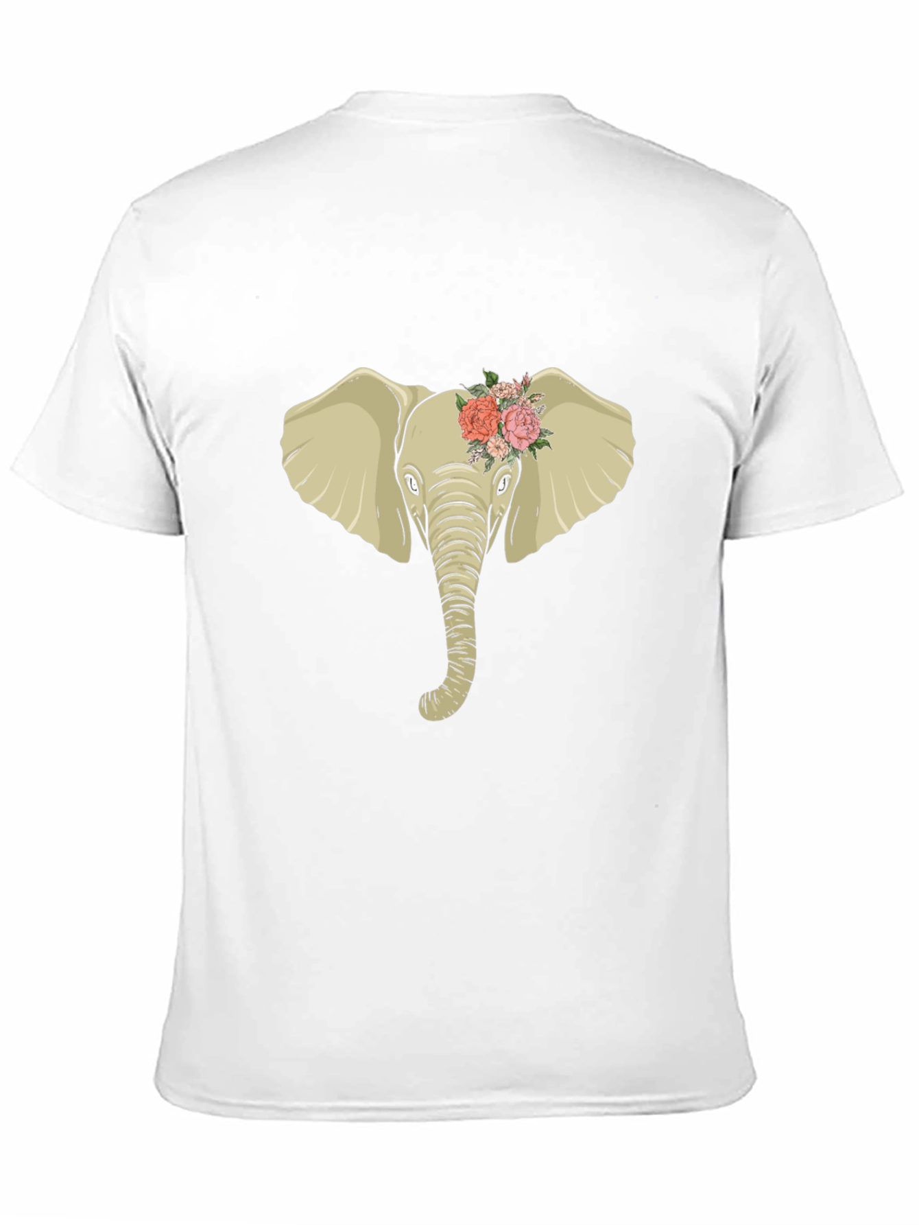 Black Elephant with Flowers Graphic Tee view 11