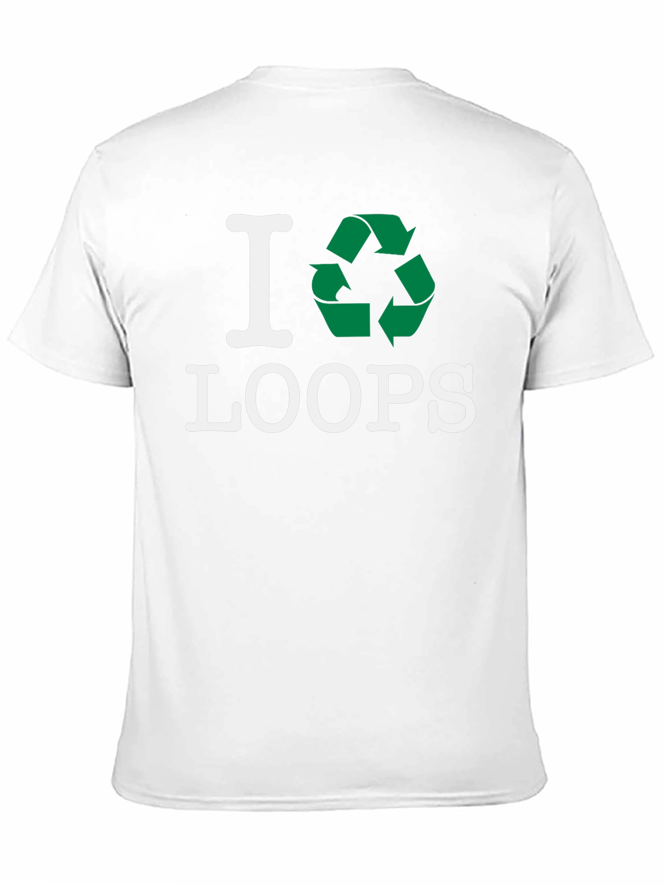 Black I Recycle Loops T-Shirt - Eco Friendly Fashion view 11