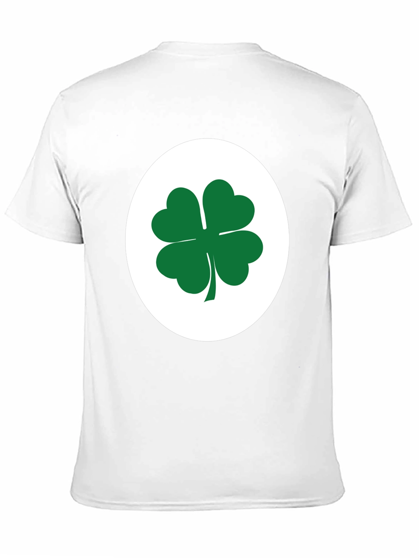 Black Lucky Shamrock Tee - Black Cotton Blend T-Shirt view 11