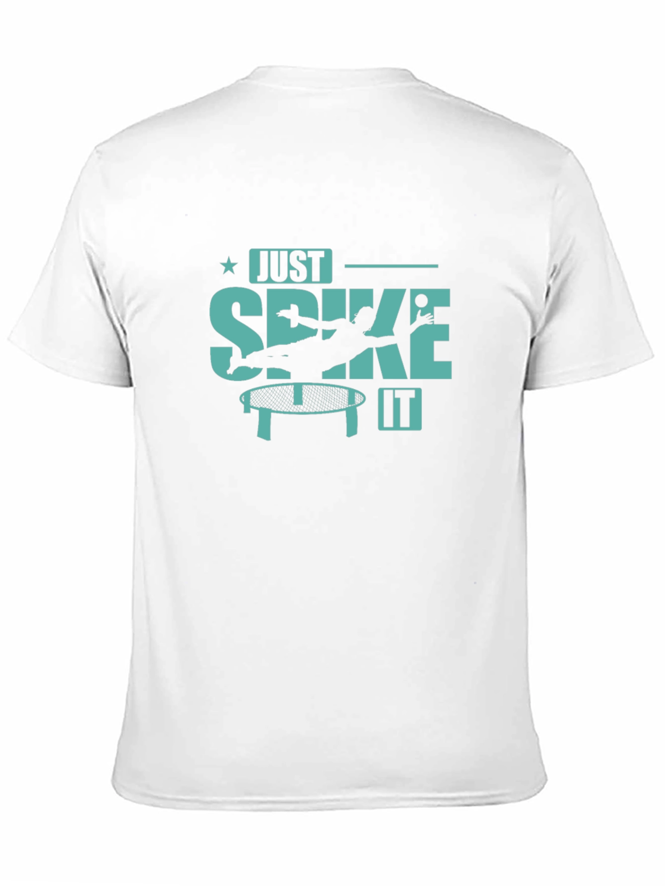 Black Just Spike It T-Shirt - Sporty Roundnet Design view 11