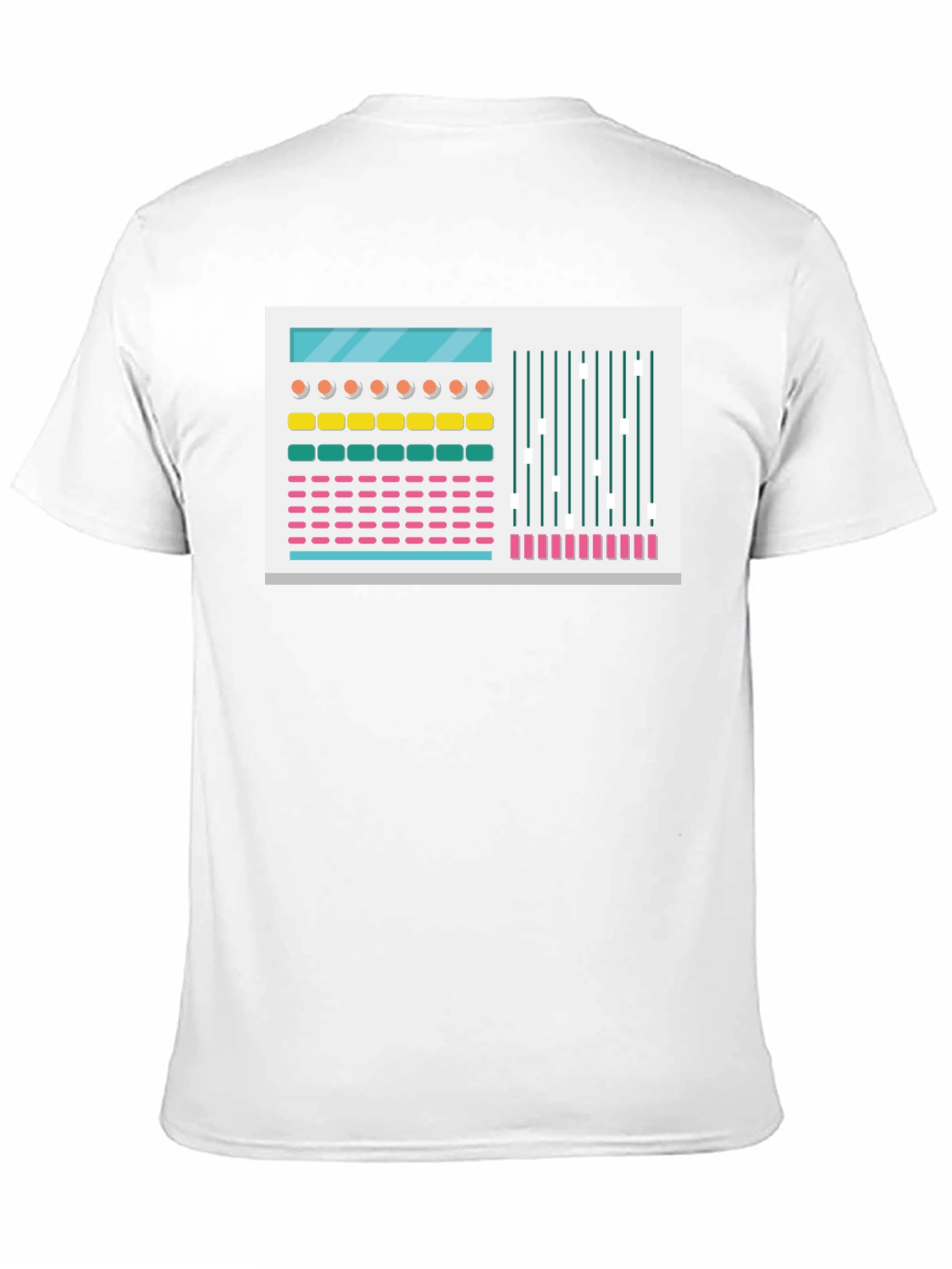 Black Synthesizer Graphic Tee - Retro Electronic Music Shirt view 11