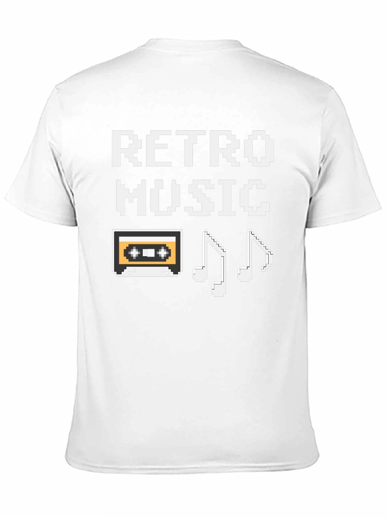 Black Retro Music Pixel T-Shirt - Vintage 8-Bit Style! view 11