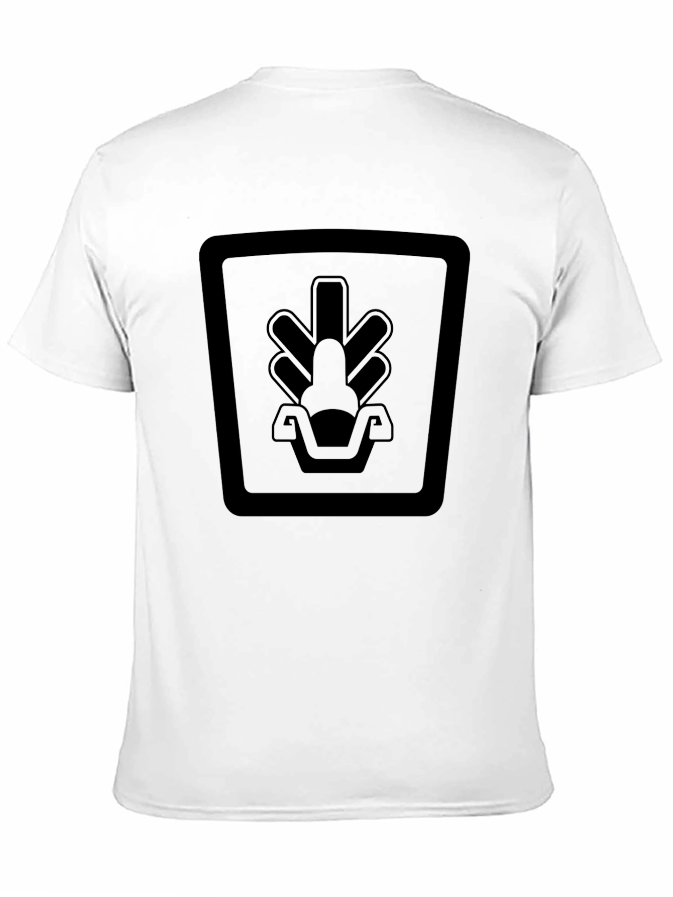 Black Modern Graphic Tee - Black Square Design view 11