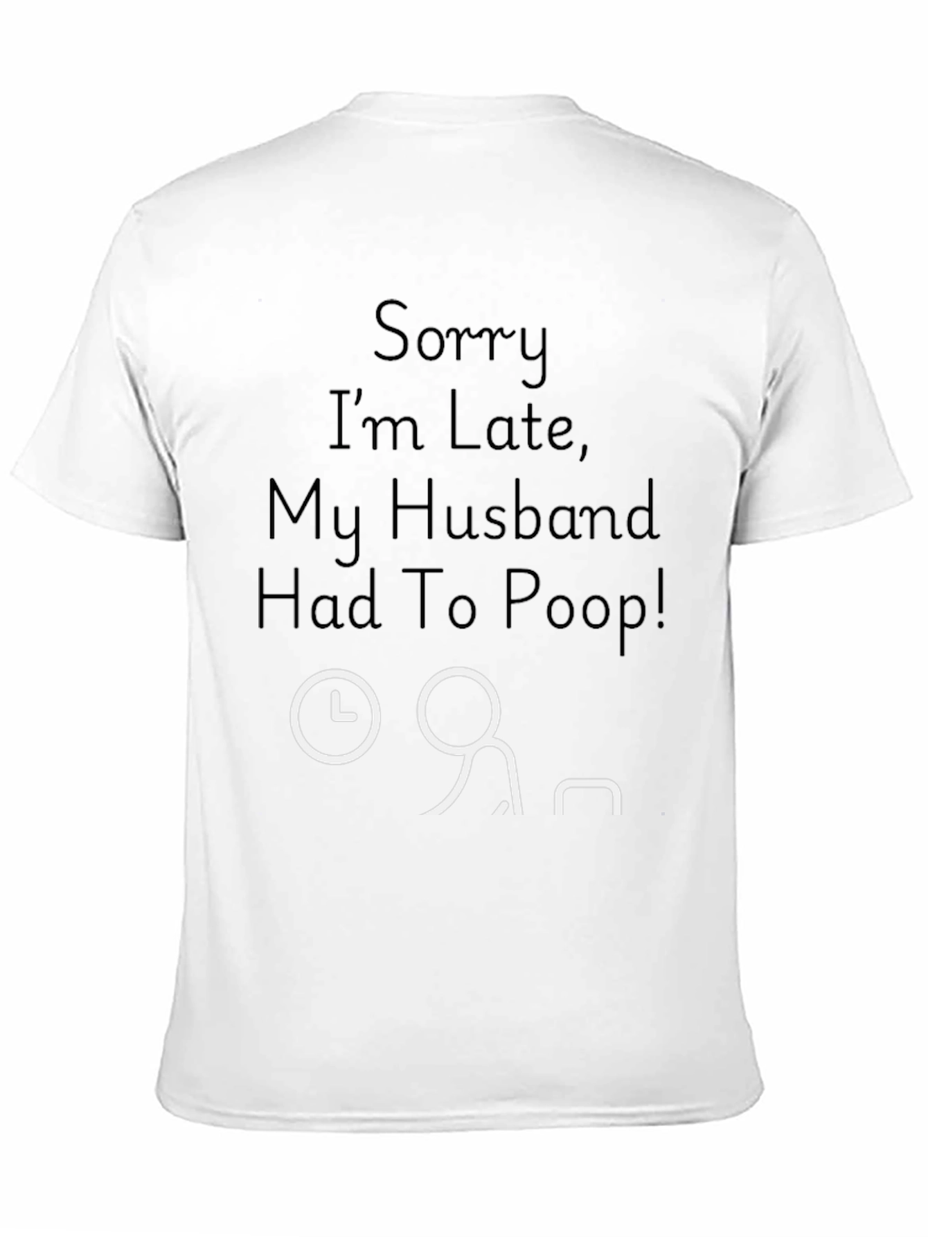 Black Funny "Husband Poop" Graphic Tee view 11