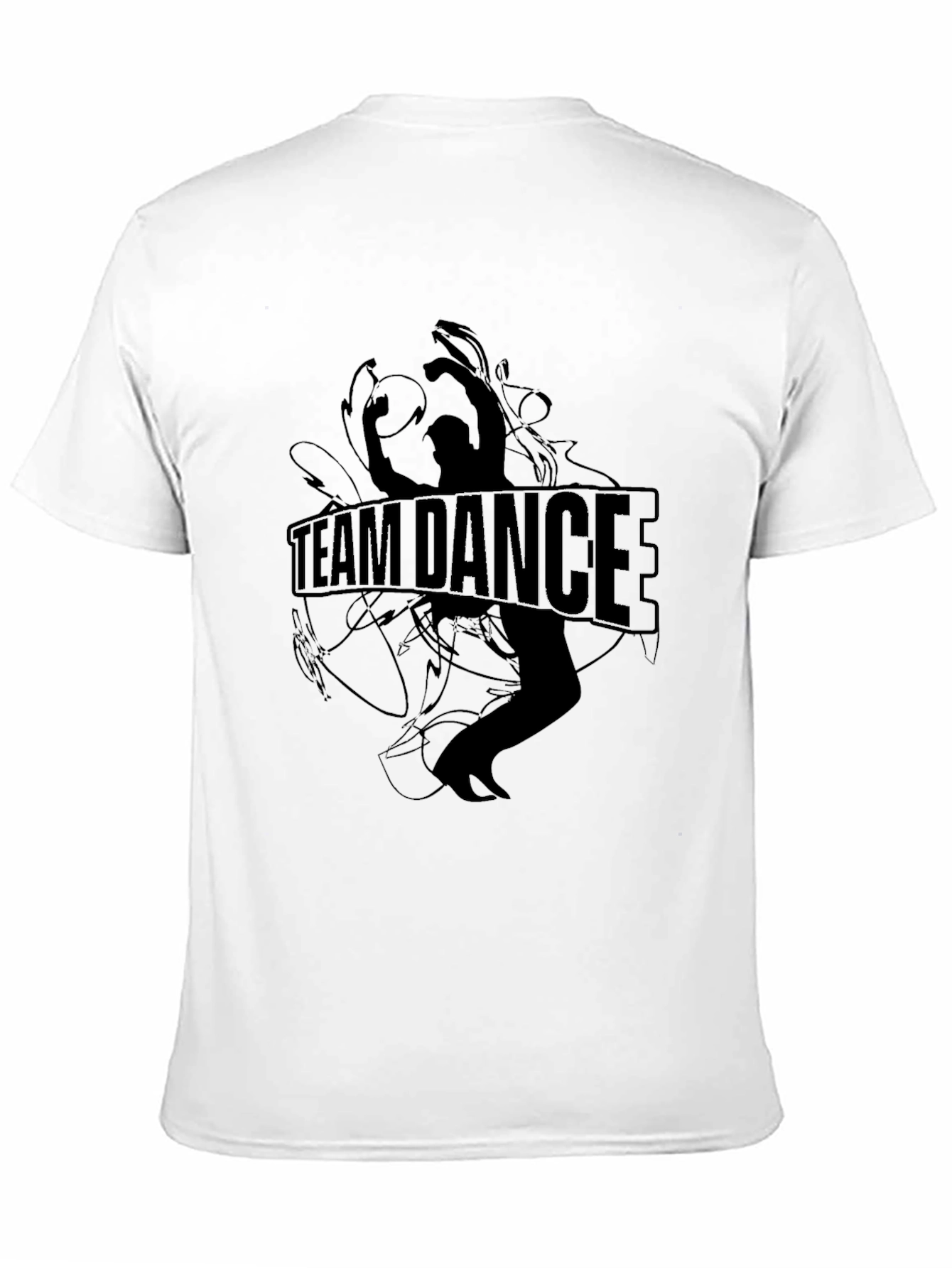 Black Team Dance Graphic Tee - Black Unisex T-Shirt view 11