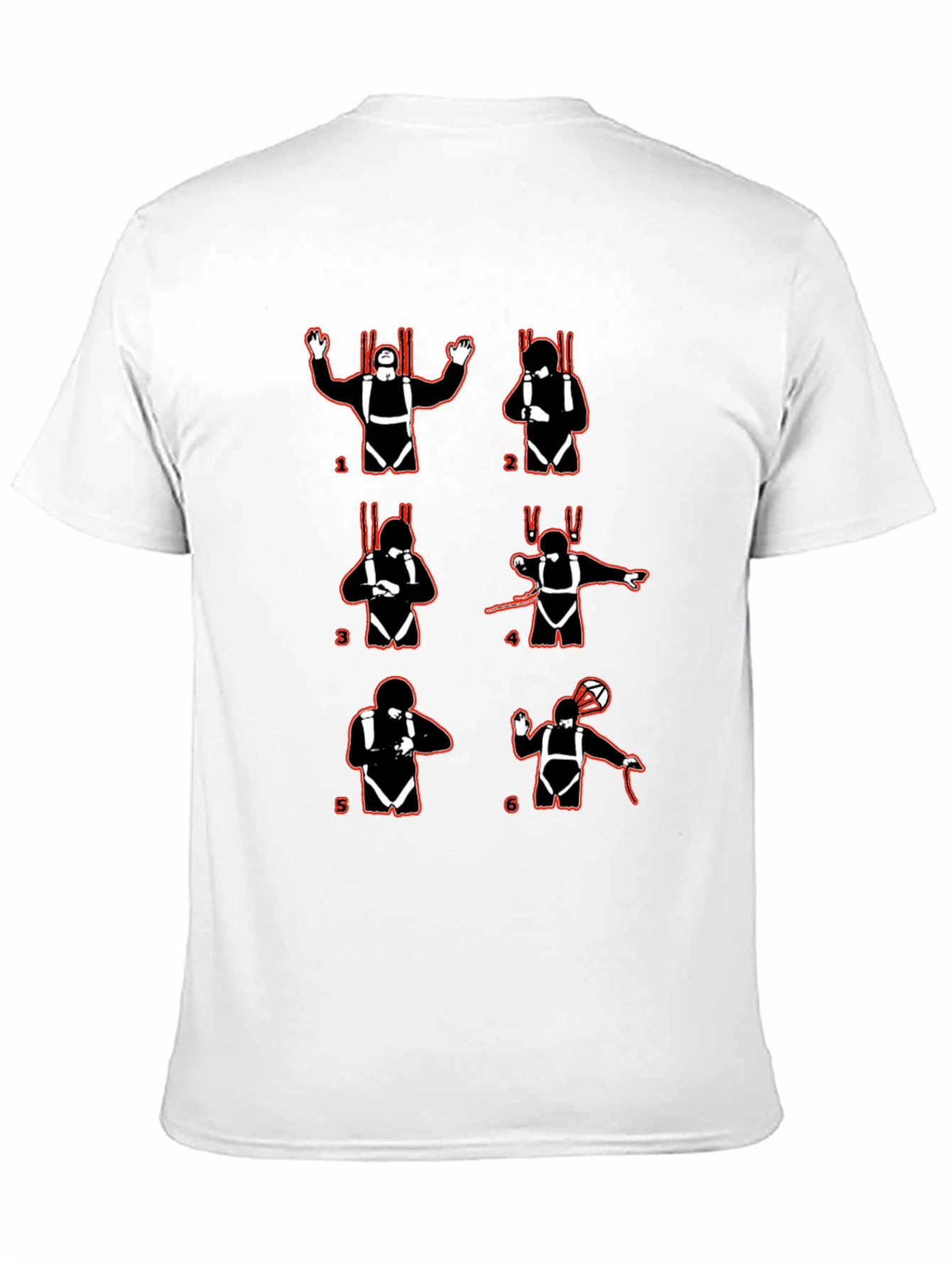 Black Skydiving Guide T-Shirt view 11