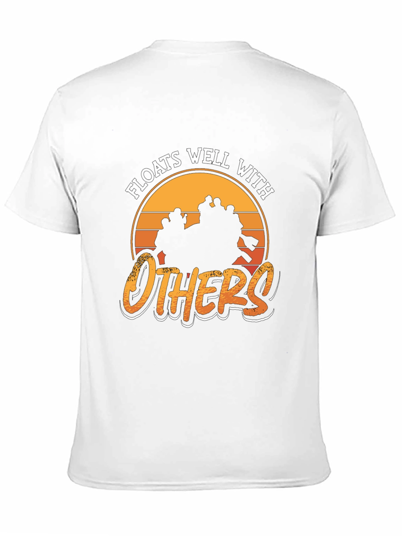 Black Floats Well With Others Rafting T-Shirt view 11