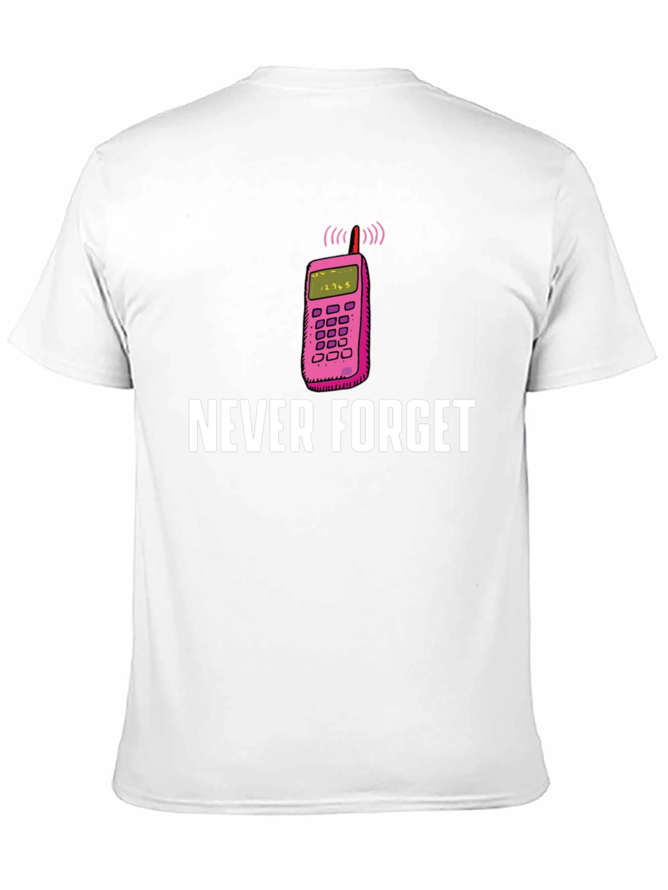 Black Retro Phone T-Shirt - Never Forget view 11