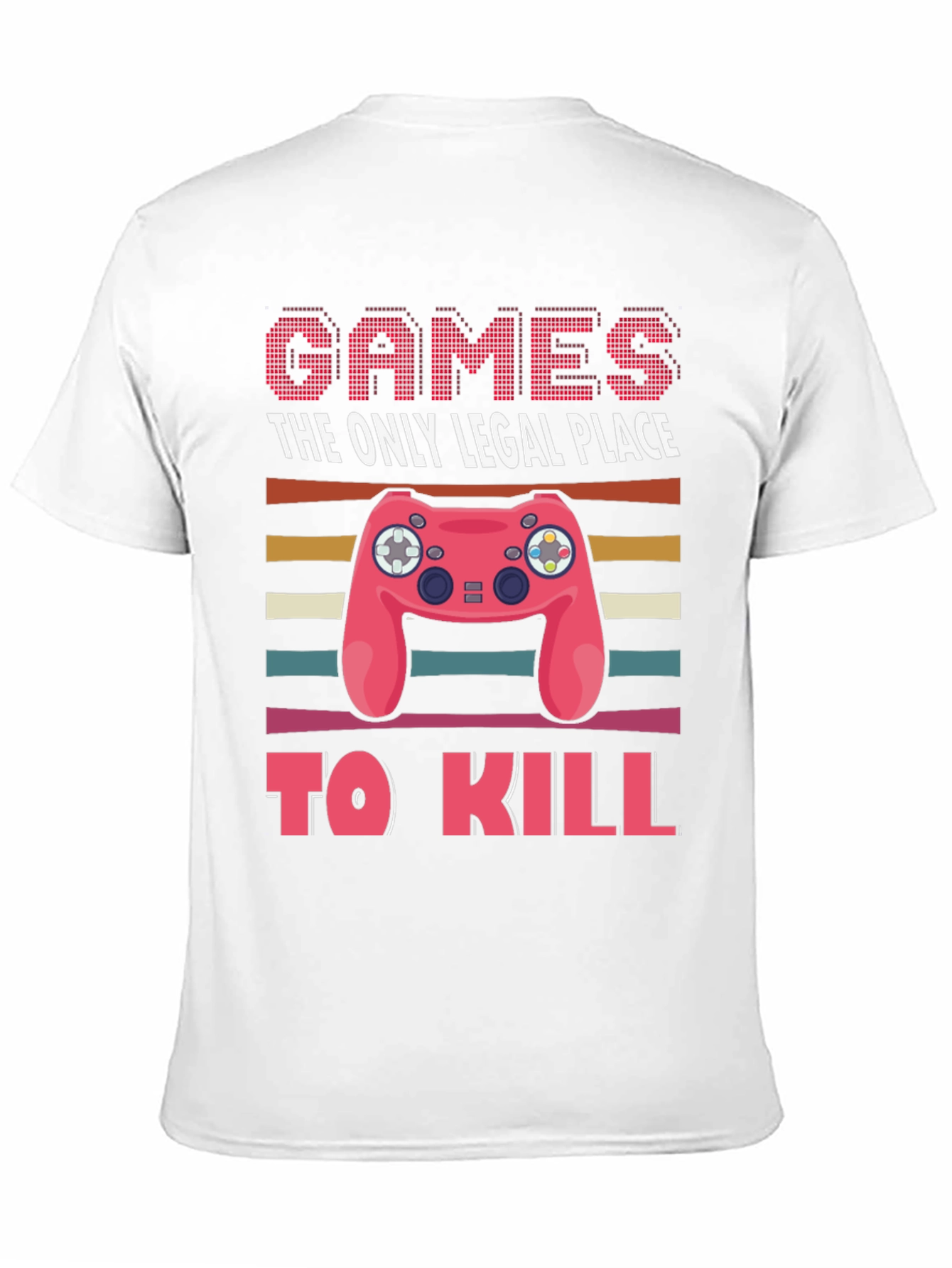 Black Gamer T-Shirt - Legal Place To Kill - Controller Design view 11