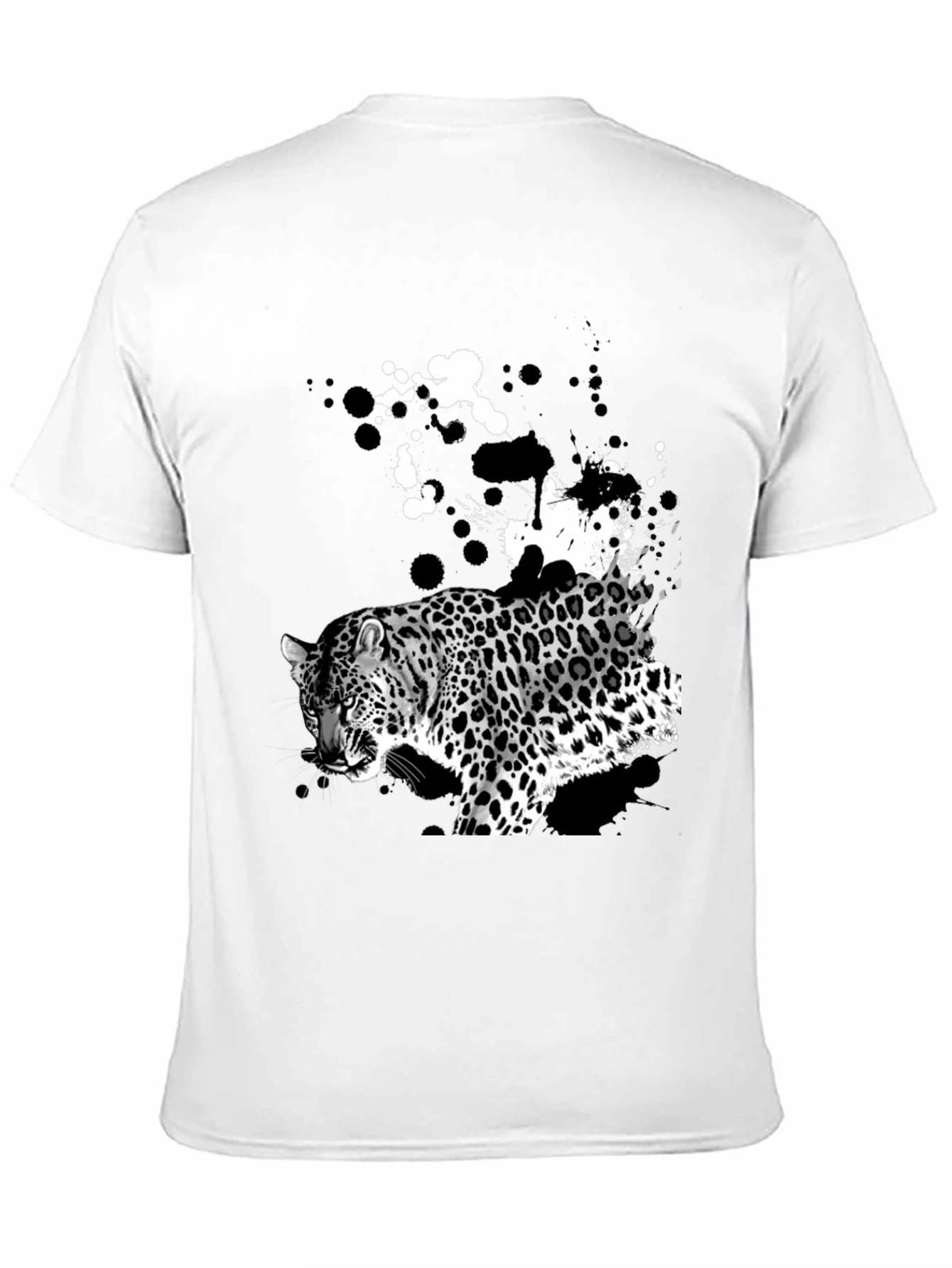 Black Leopard Print Graphic Tee view 11