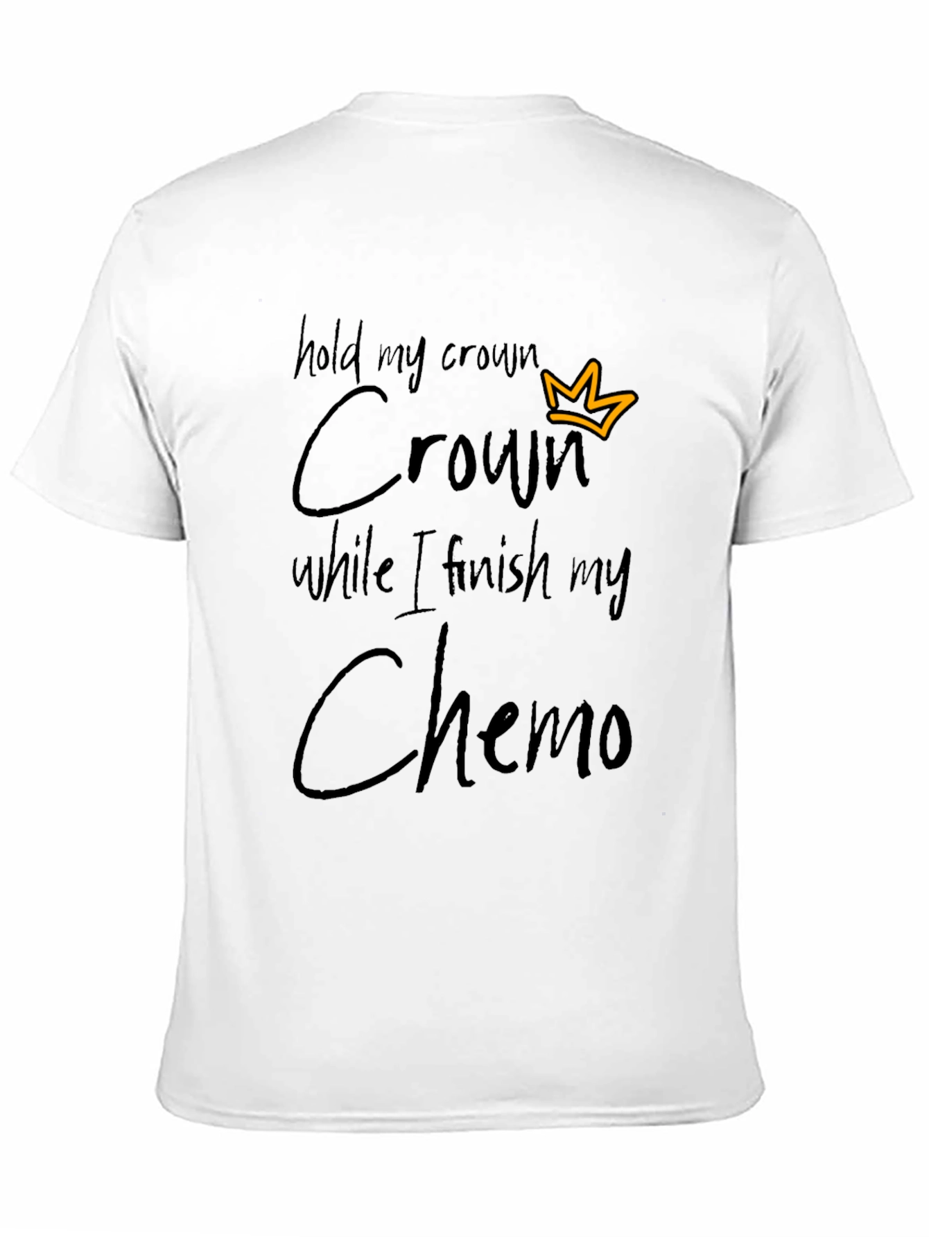 Black Chemo Warrior T-Shirt Hold My Crown view 11