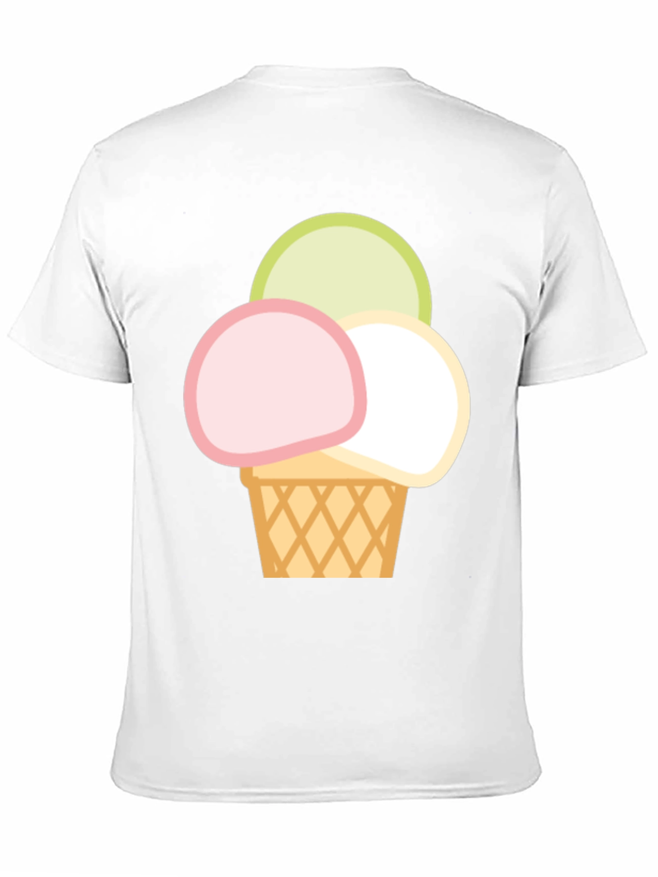 Black Ice Cream Scoop Graphic Tee - Casual Cotton T-Shirt view 11