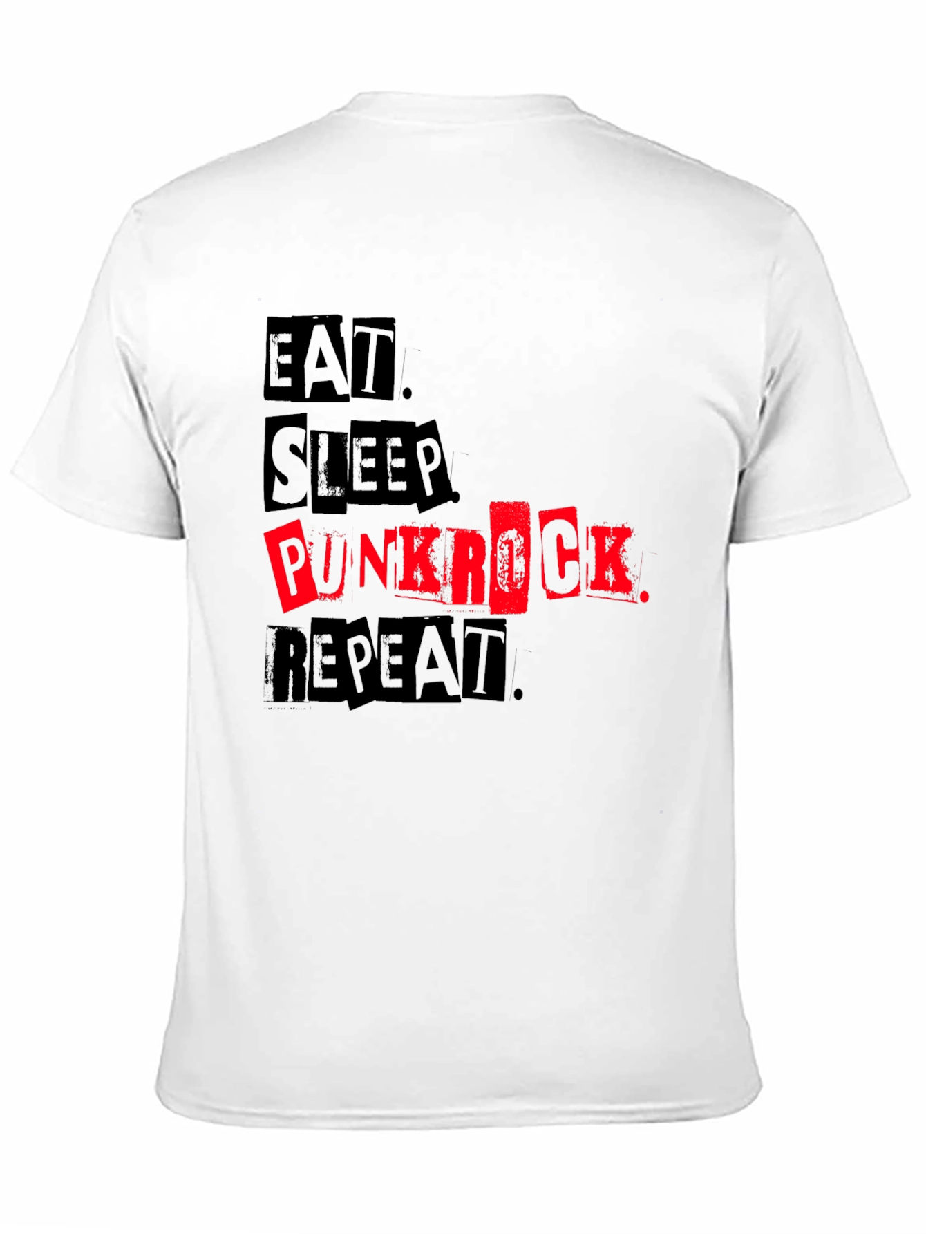 Black Eat Sleep Punk Rock Repeat Black Tee view 11