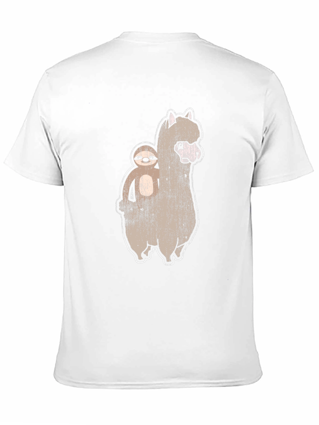 Black Sloth Riding Alpaca T-Shirt Funny Graphic Tee view 11