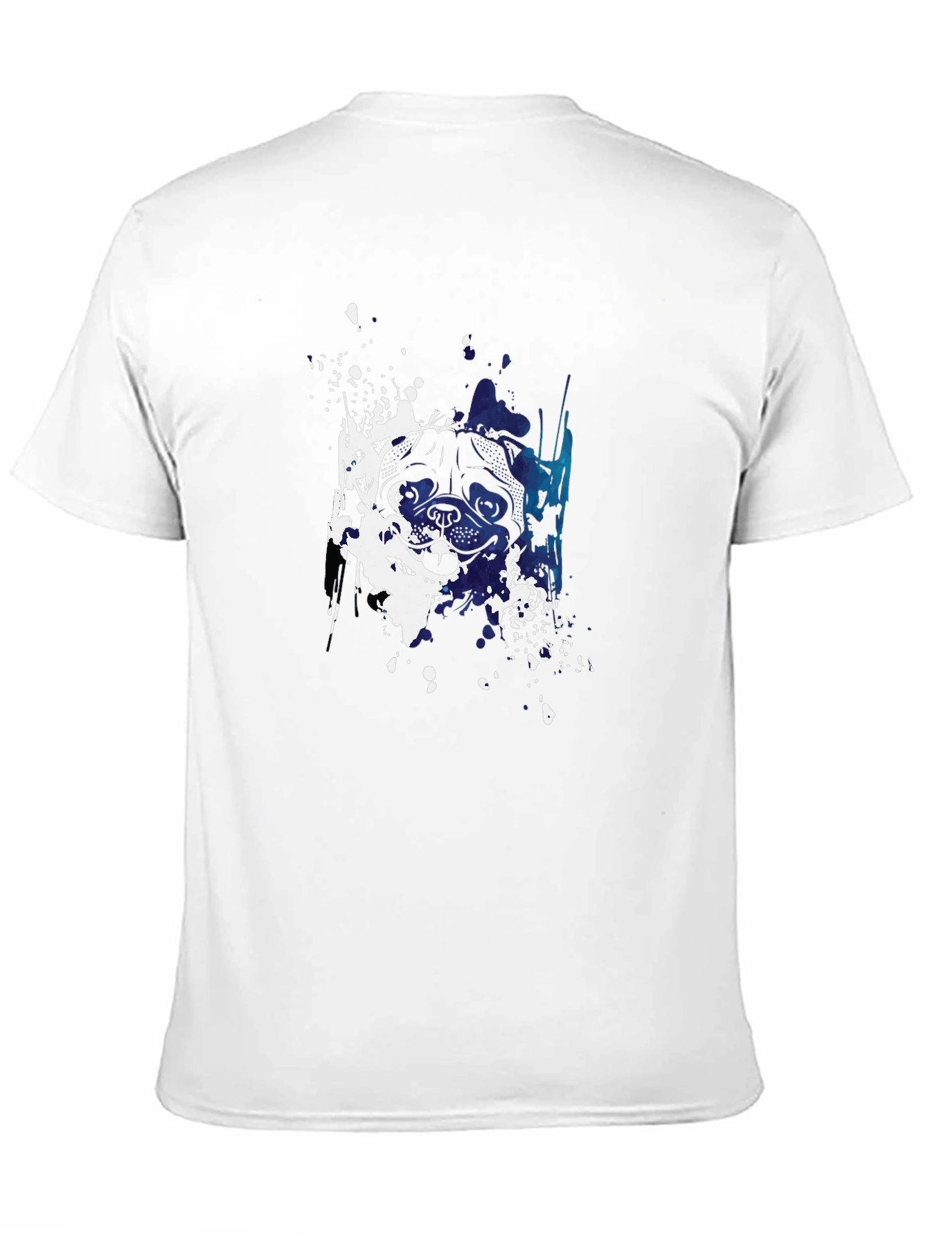 Black Dog Splatter Art Black T-Shirt view 11