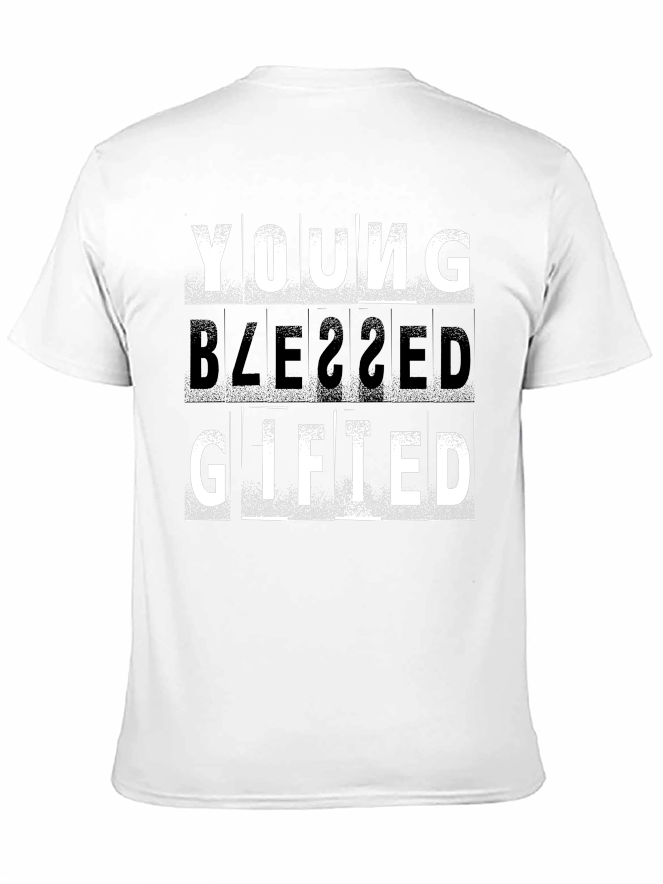 Black Young Blessed Gifted T-Shirt view 11