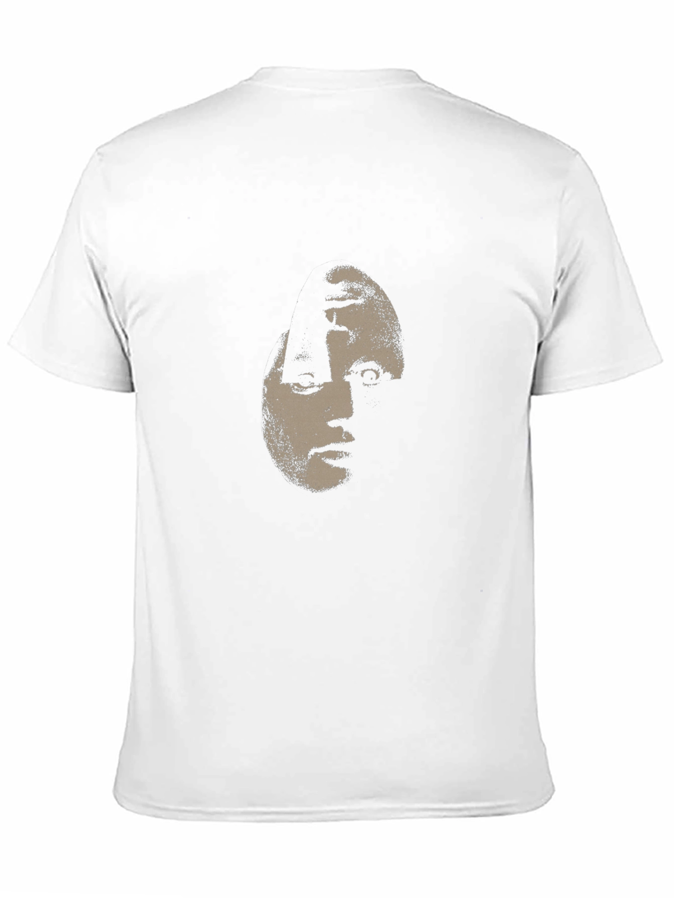 Black Creepy Face Graphic Black T-Shirt view 11