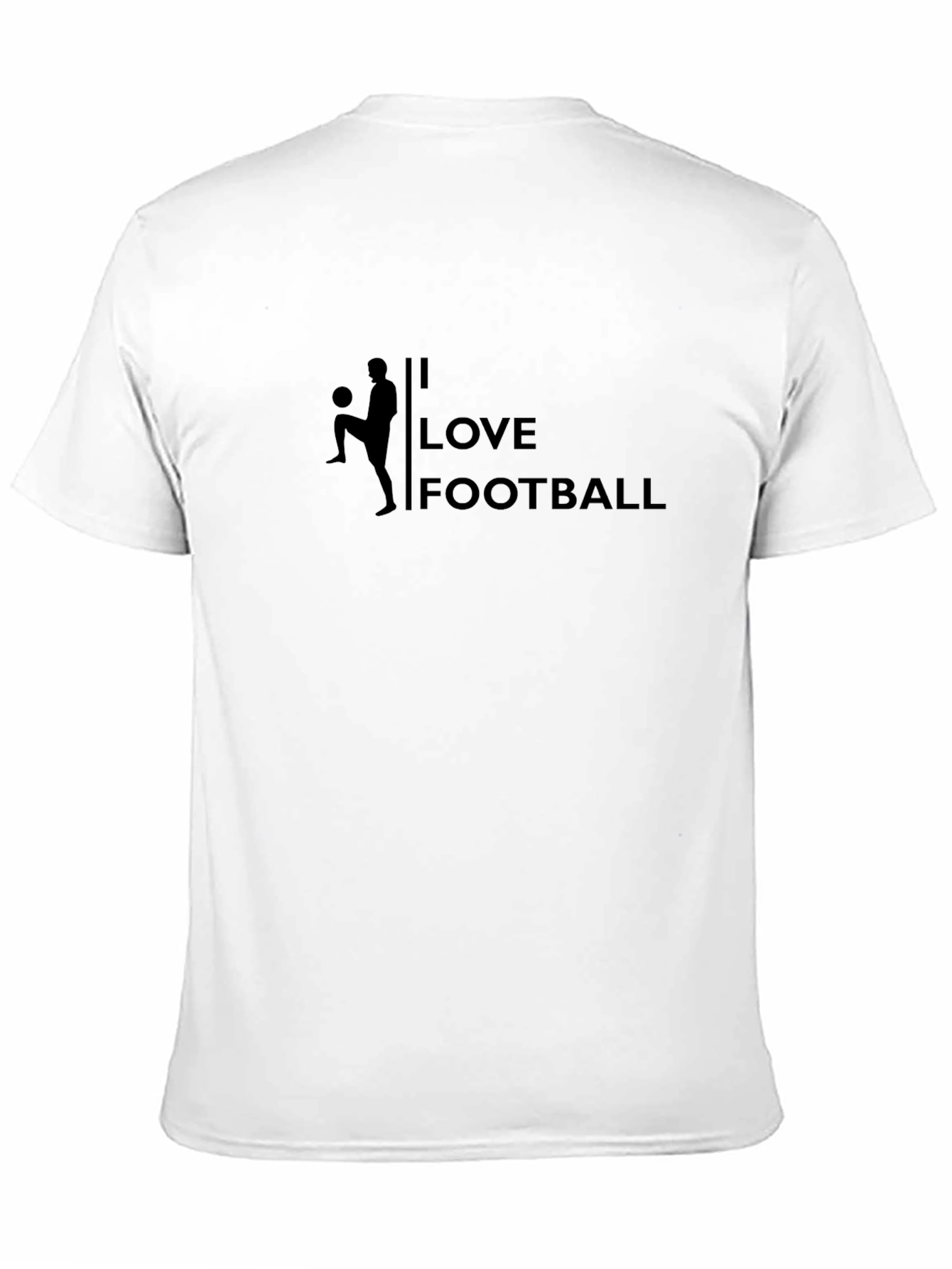 Black I Love Football Black T-Shirt view 11