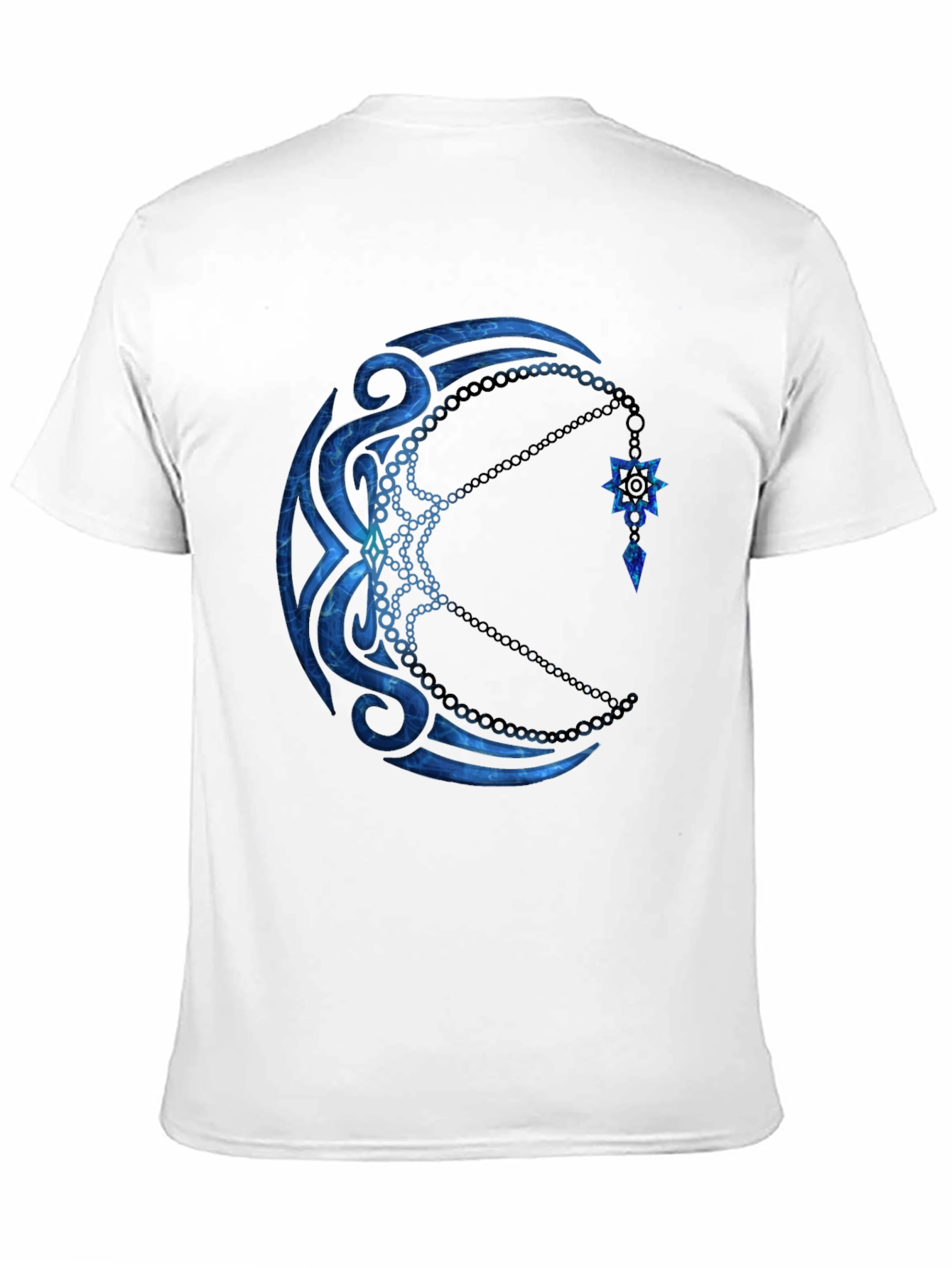 Black Tribal Moon Graphic Black T-Shirt view 11