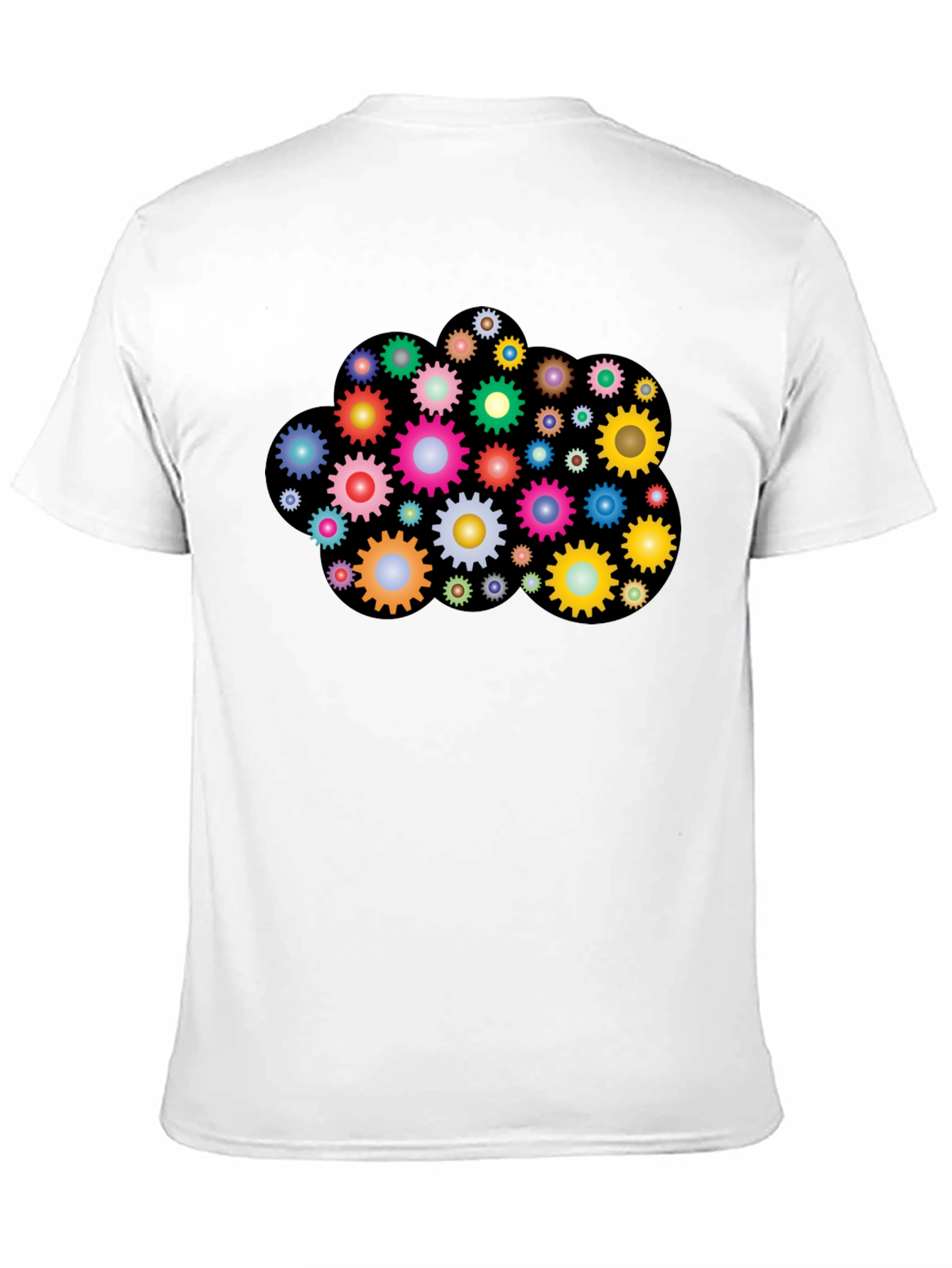 Black Gear Cloud Graphic T-Shirt - Black view 11
