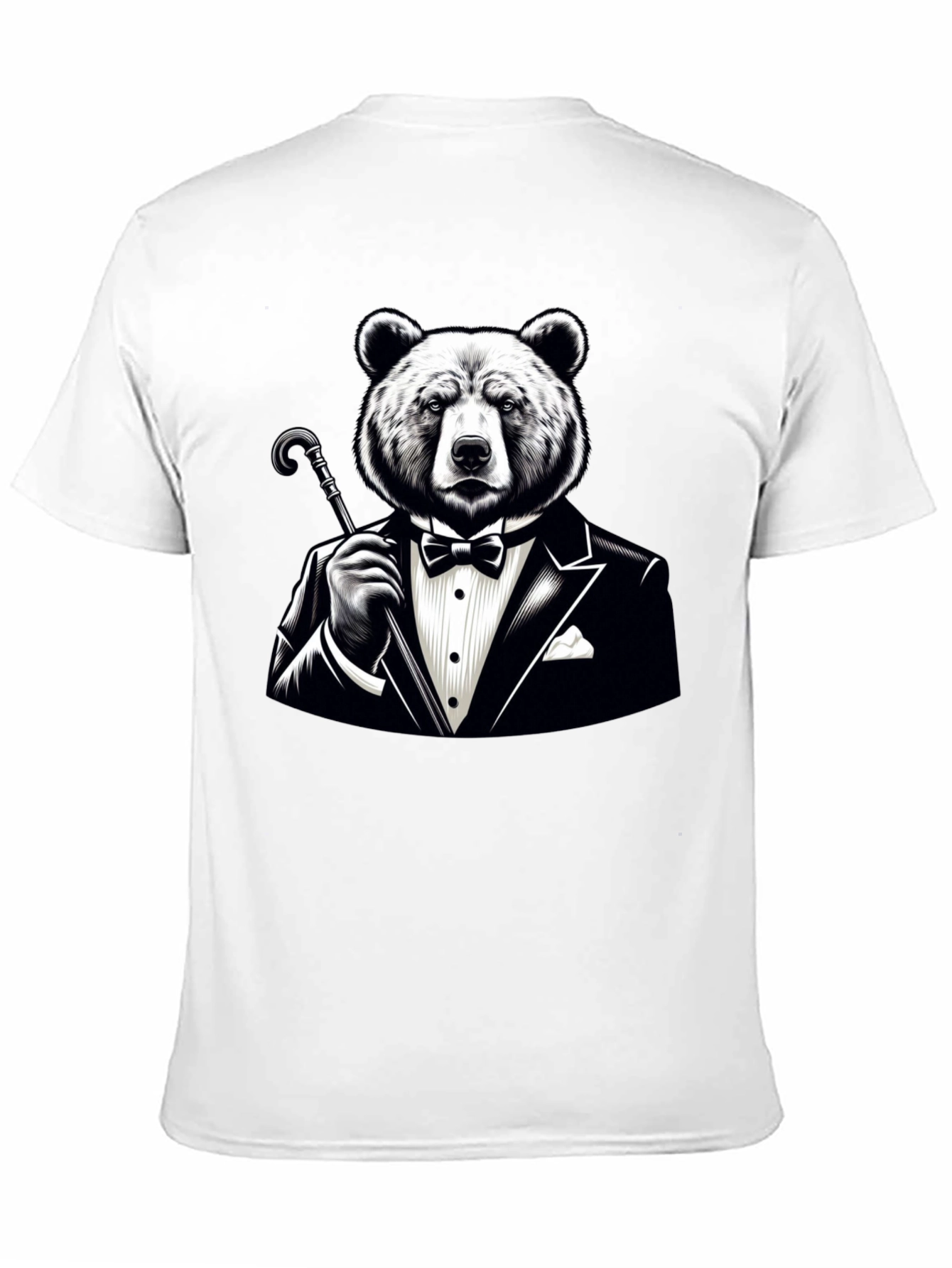 Black Bear in Tuxedo Graphic T-Shirt - Stylish Novelty Tee view 11