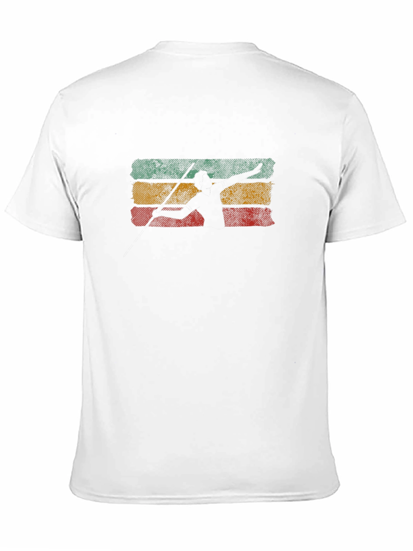 Black Retro Javelin Thrower Graphic T-Shirt view 11