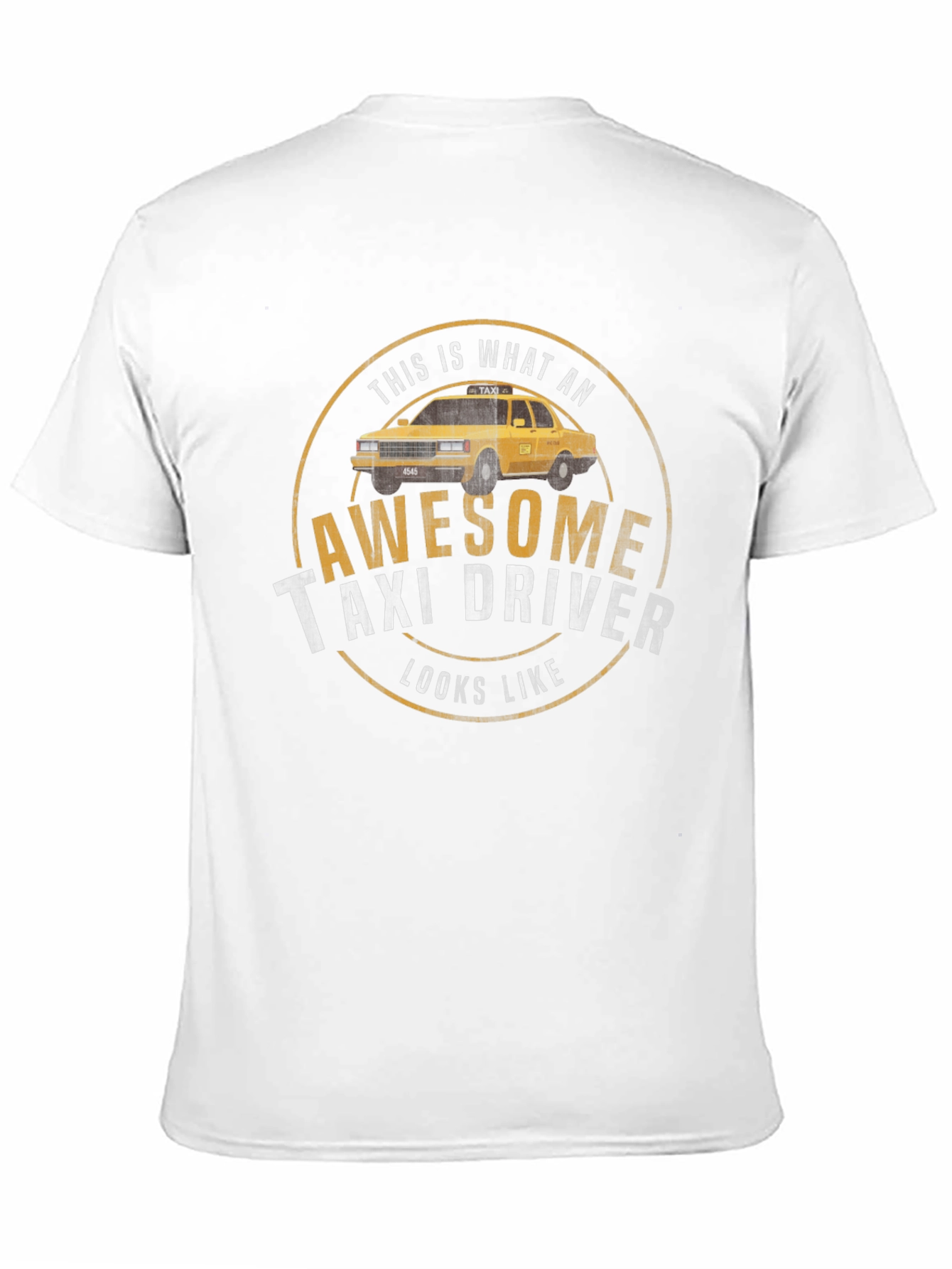 Black Awesome Taxi Driver T-Shirt - Classic Design view 11