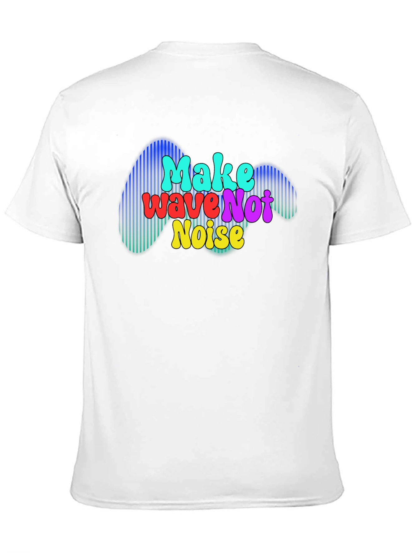 Black Make Wave Not Noise Graphic T-Shirt view 11