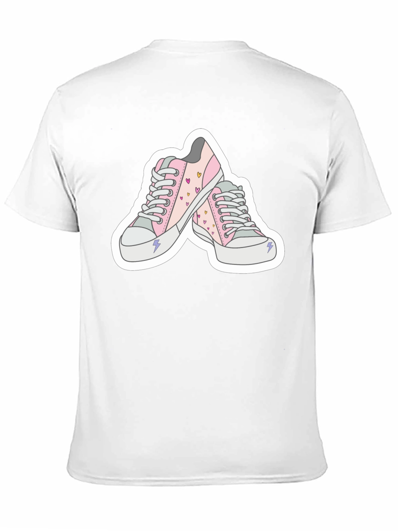 Black Sneaker Tee - Pink Heart Sneakers view 11