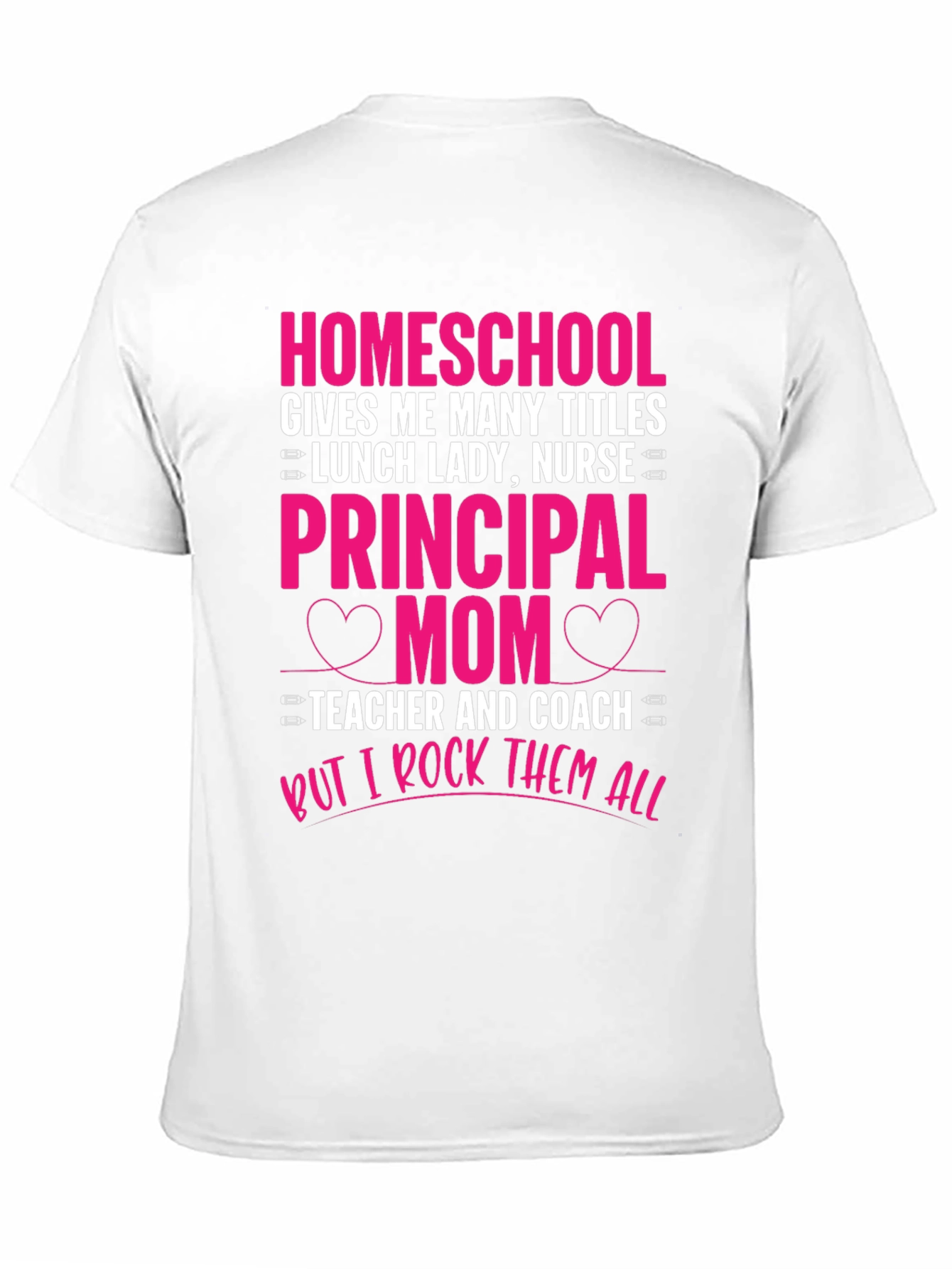 Black Homeschool Mom T-Shirt - Rock All Titles view 11