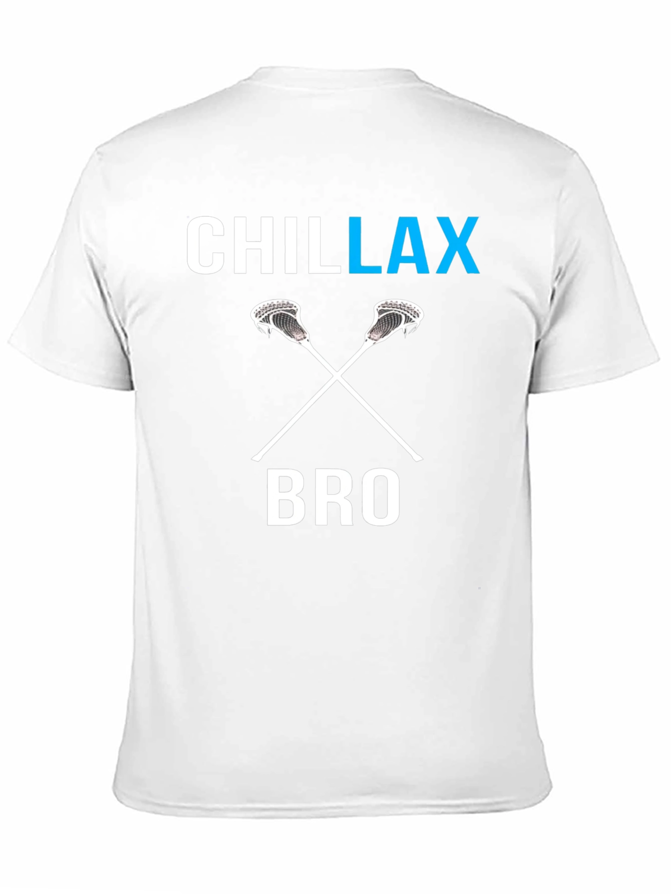 Black Chillax Bro Lacrosse Graphic T-Shirt view 11