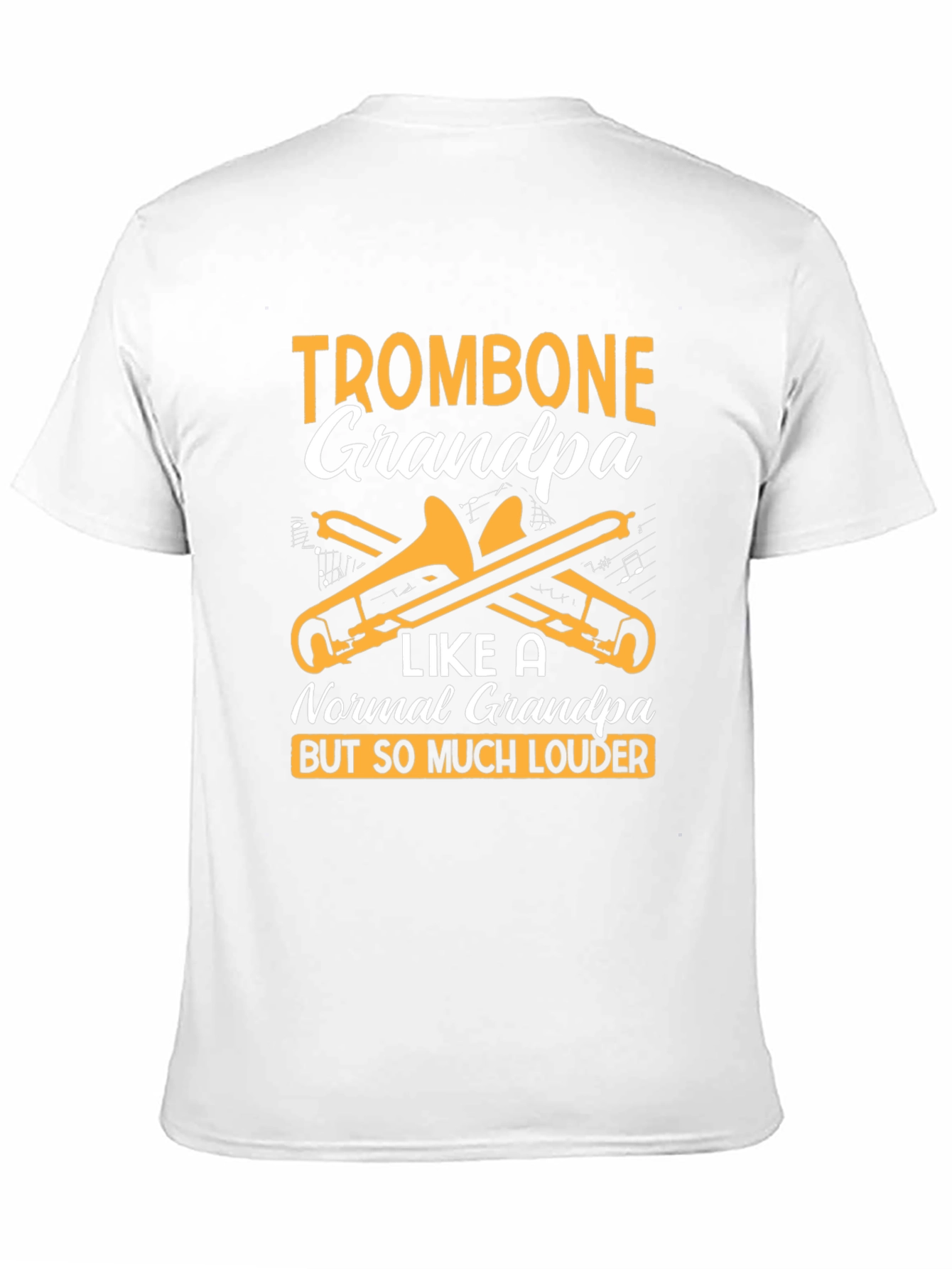 Black Trombone Grandpa T-Shirt - Loud & Proud Musician view 11