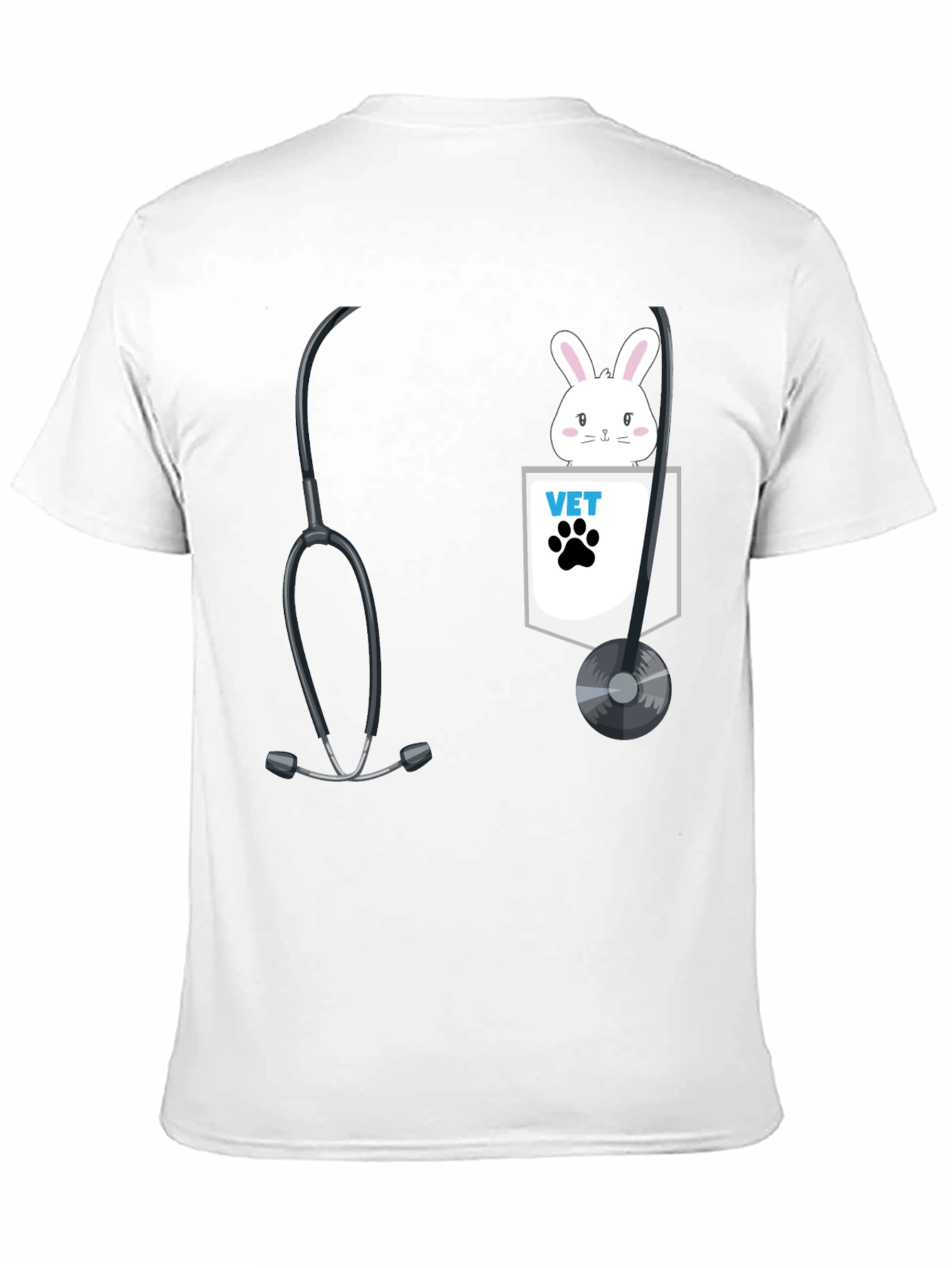 Black Vet Bunny Pocket T-Shirt view 11