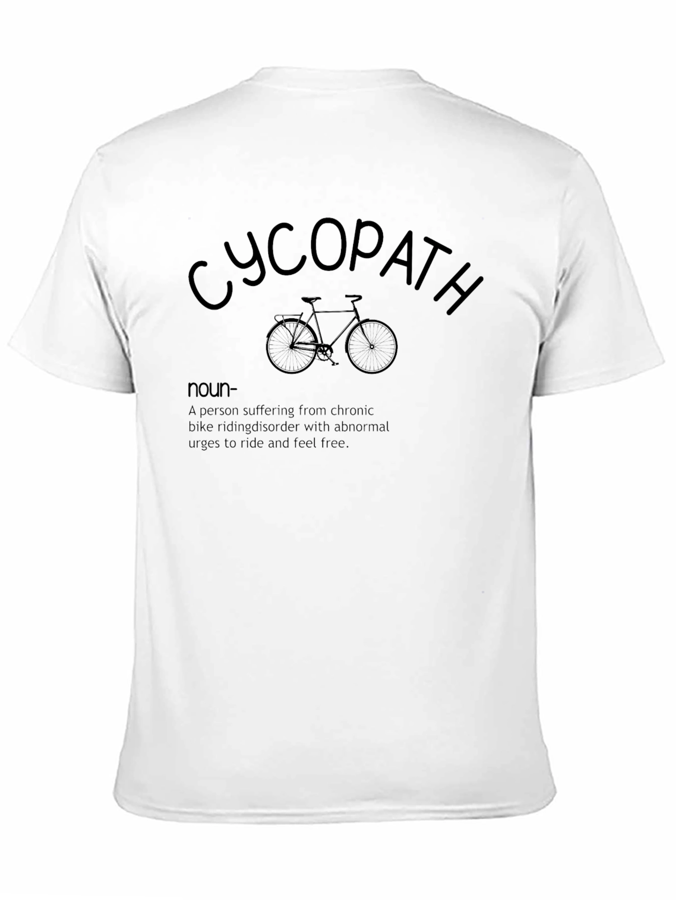Black Cyopath Funny Cycling T-Shirt - Bike Riding Disorder Tee view 11