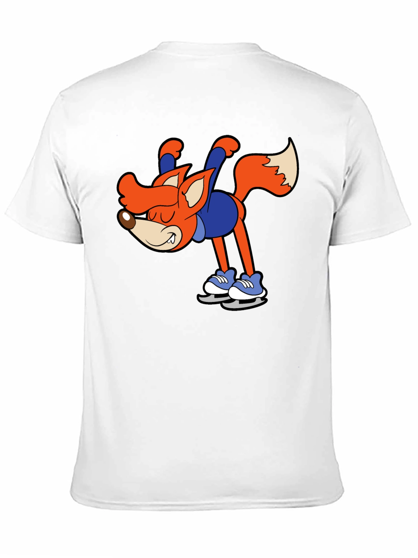 Black Skating Fox Graphic T-Shirt view 11