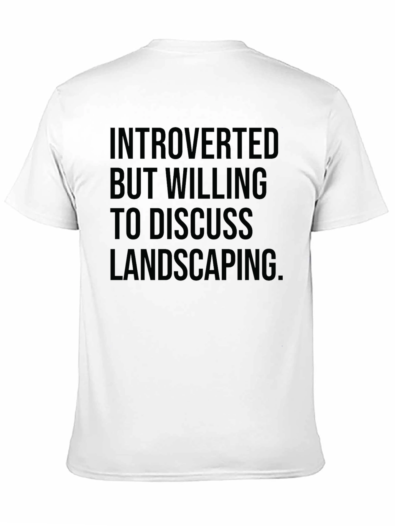Black Introverted Landscaping T-Shirt - Black Cotton Tee view 11