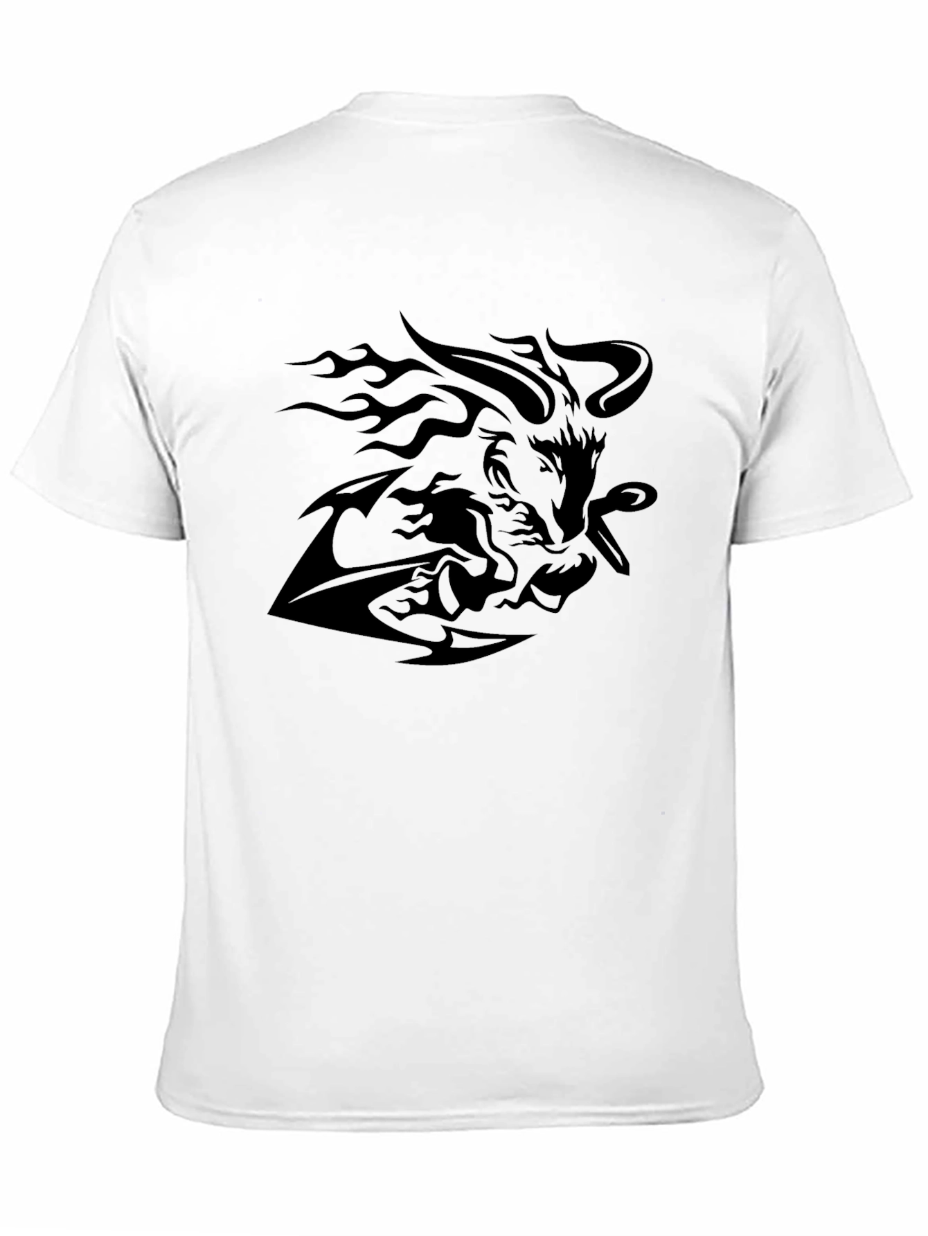 Black Black Graphic Tee - Lion & Flames view 11