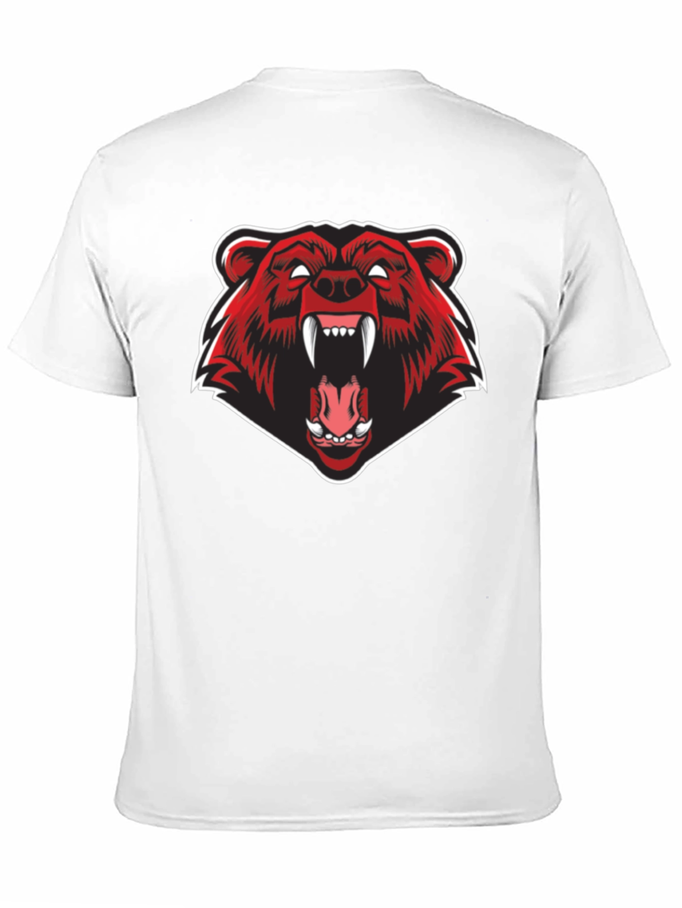 Black Black T-Shirt with Red Bear Graphic view 11