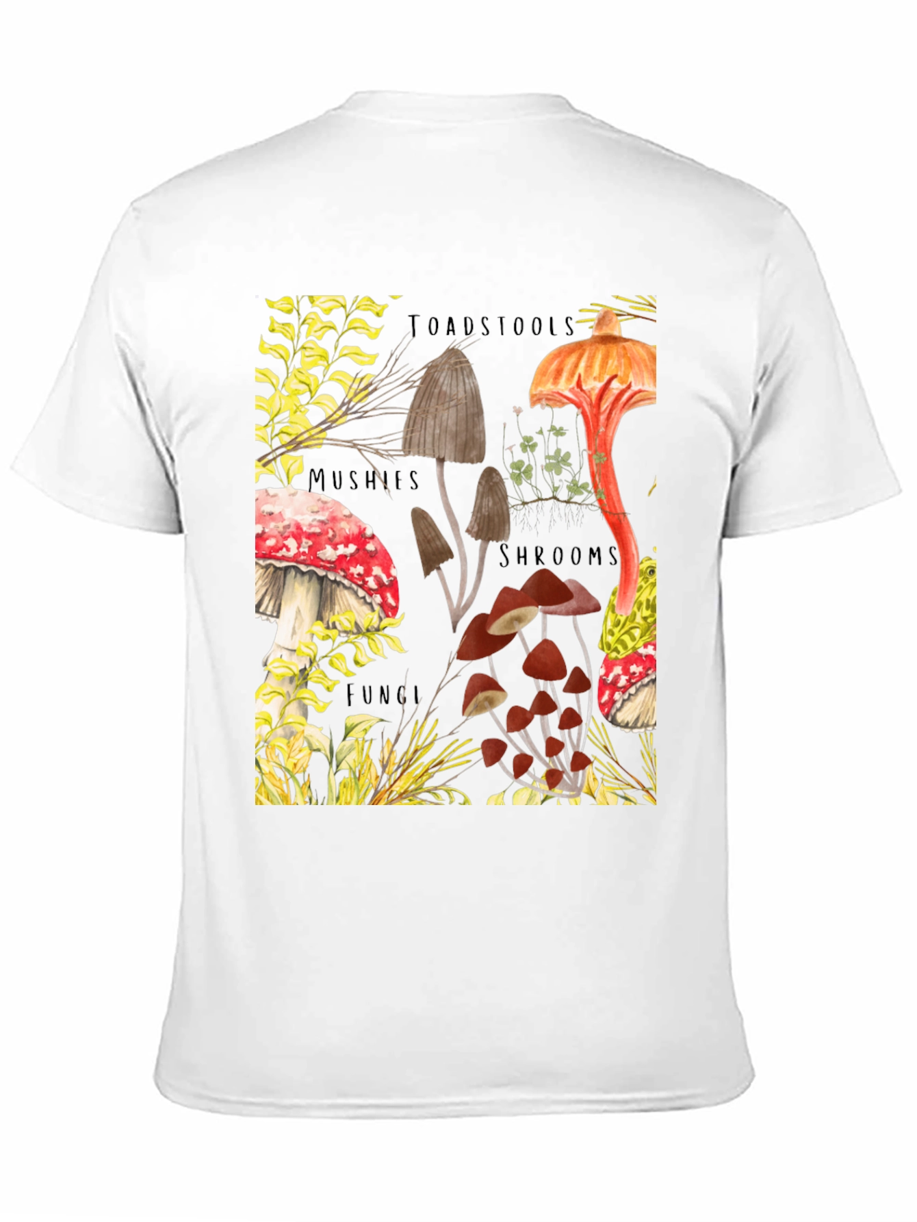 Black Mushroom Print T-Shirt - Fun Guy Apparel view 11