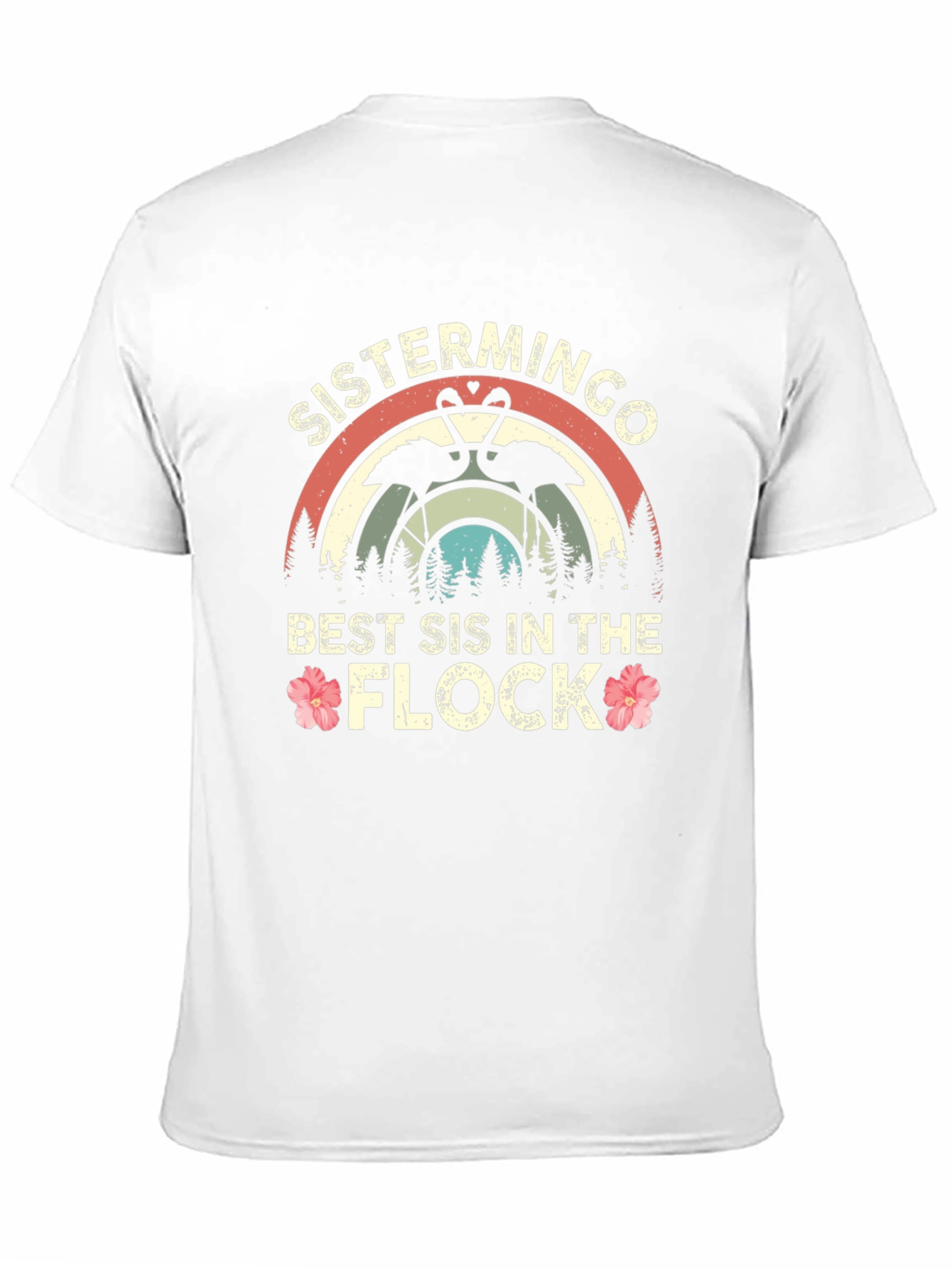 Black Sistermingo Best Sis in the Flock Black T-Shirt view 11