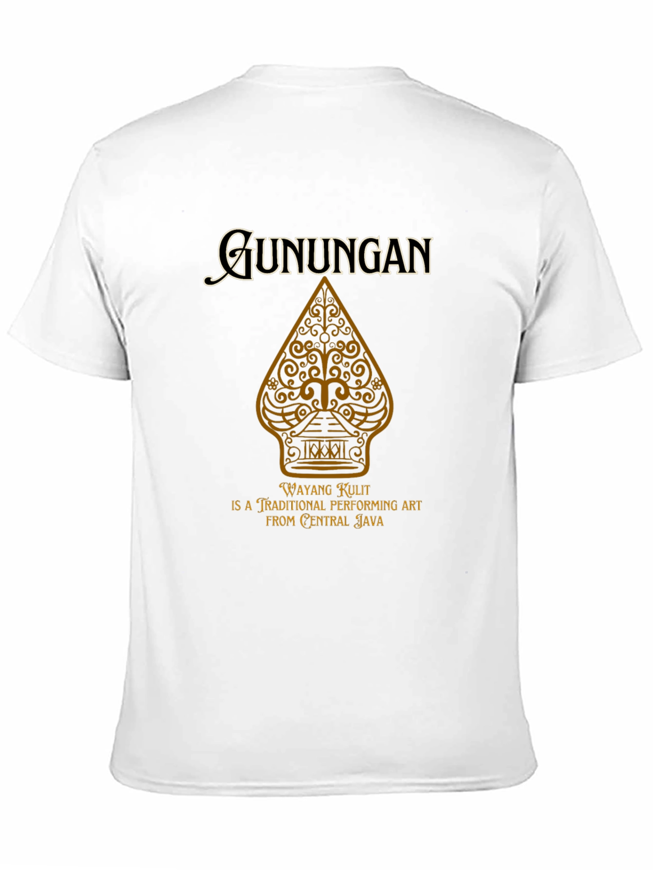 Black Gunungan Wayang Kulit T-Shirt view 11