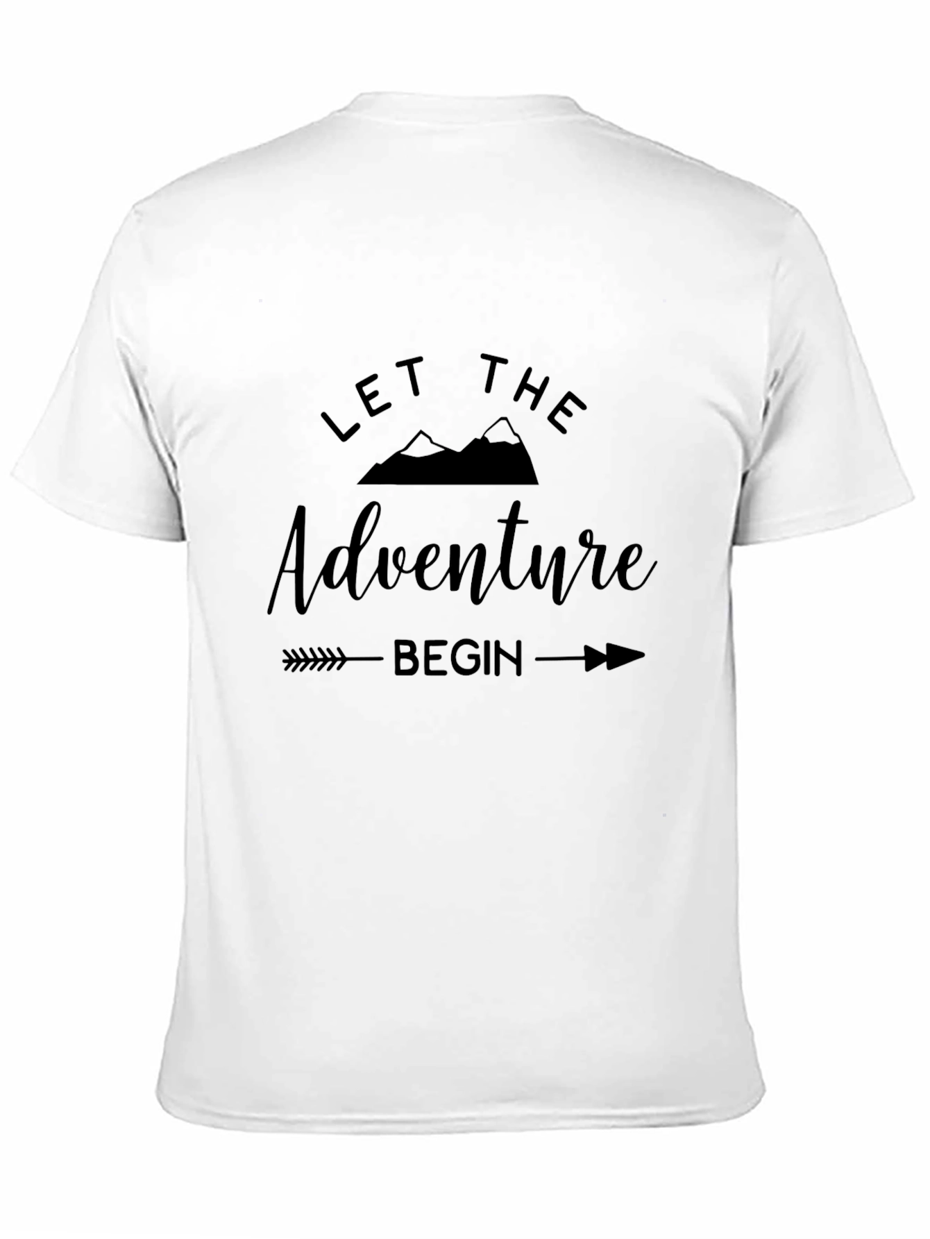 Black Adventure Begins T-Shirt - Mountains Design view 11