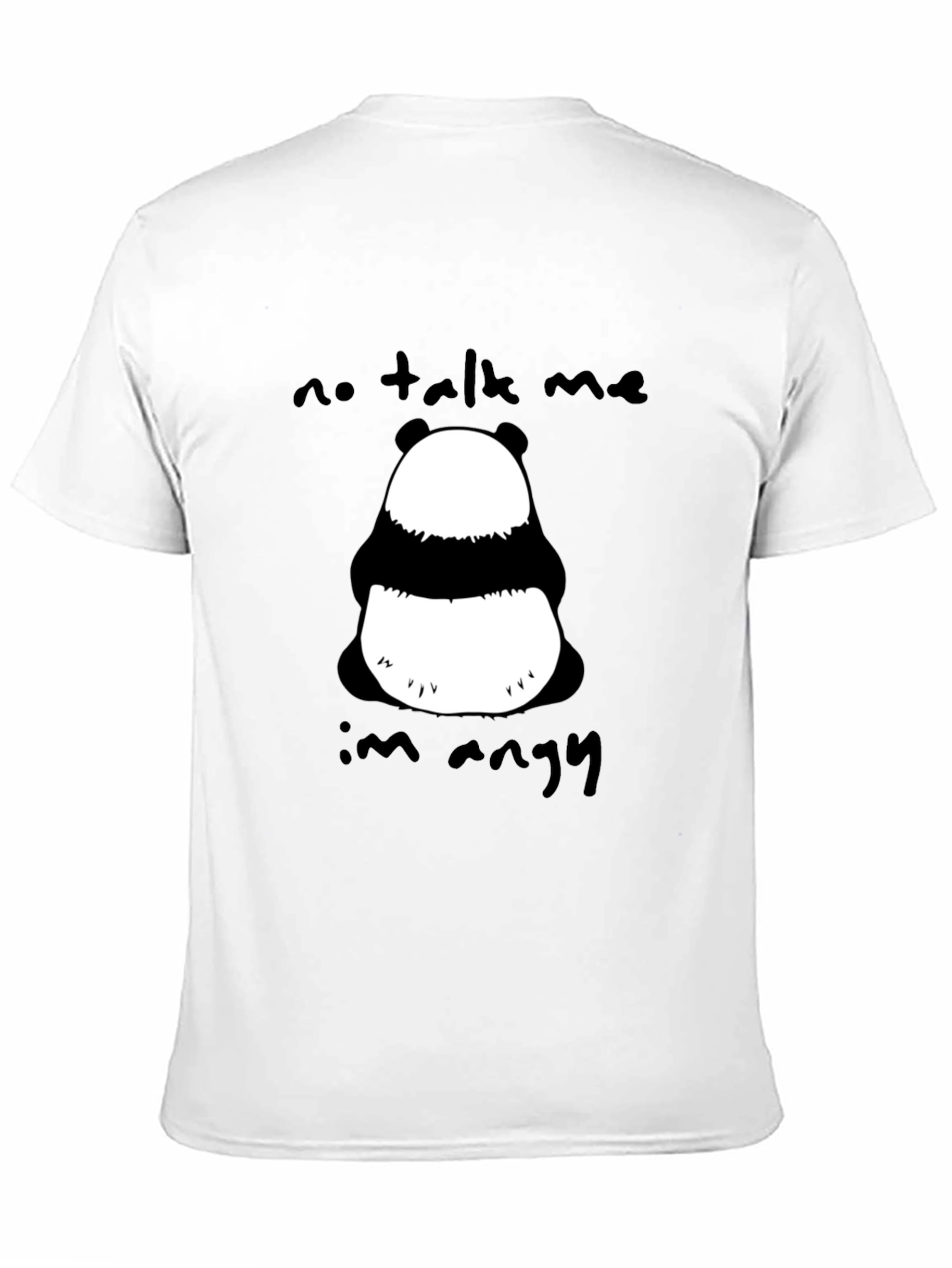 Black Angry Panda Graphic T-Shirt - Unisex Cotton Tee view 11