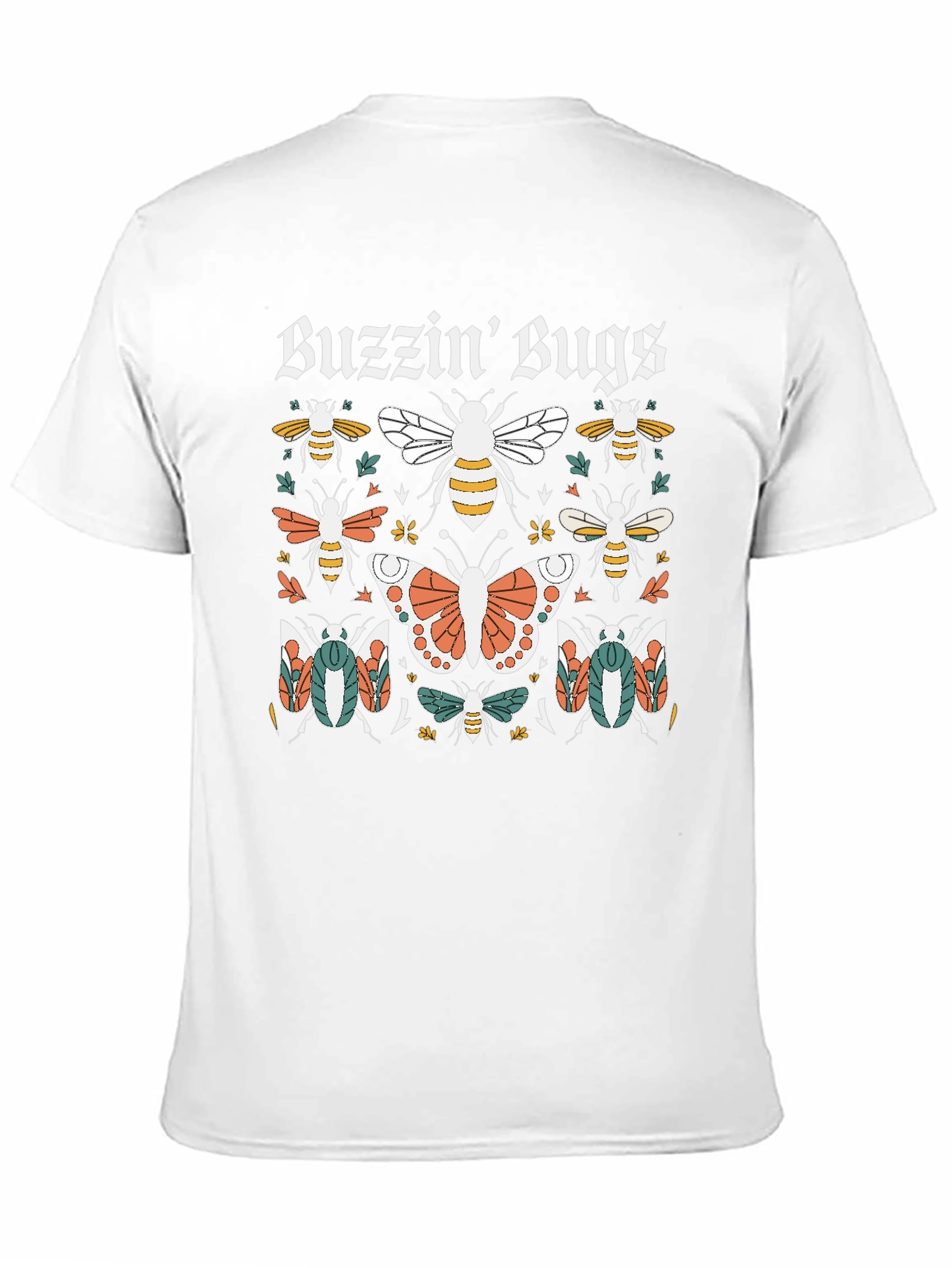 Black Buzzin' Bugs Graphic Tee - Black Cotton T-Shirt view 11