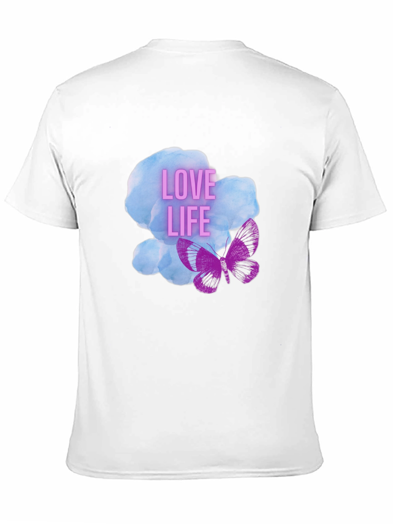 Black Love Life Butterfly Graphic Tee - Stylish Black T-Shirt view 11