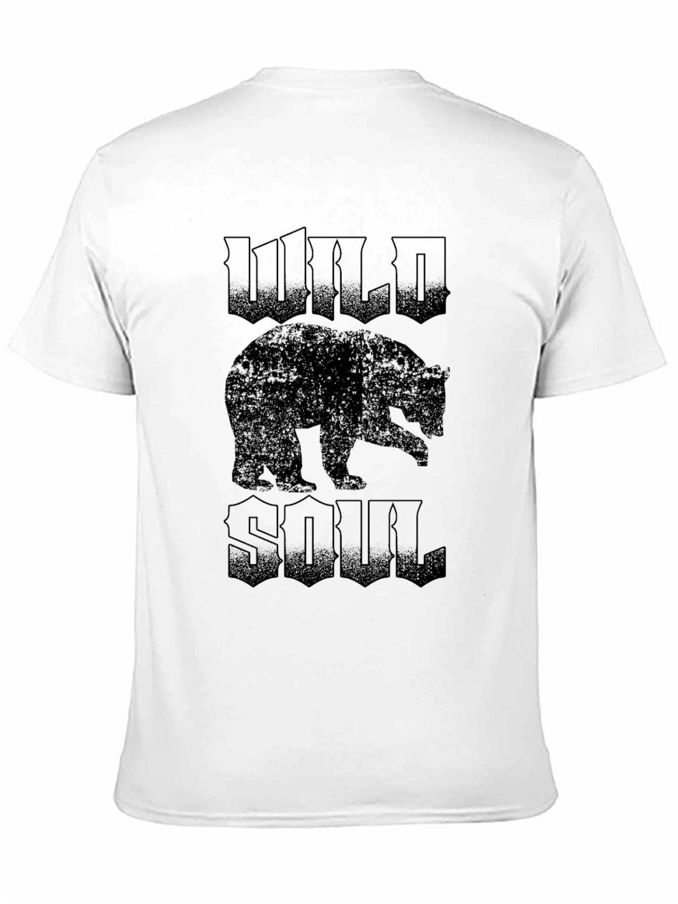 Black Wild Soul Bear Graphic Tee - Black view 11