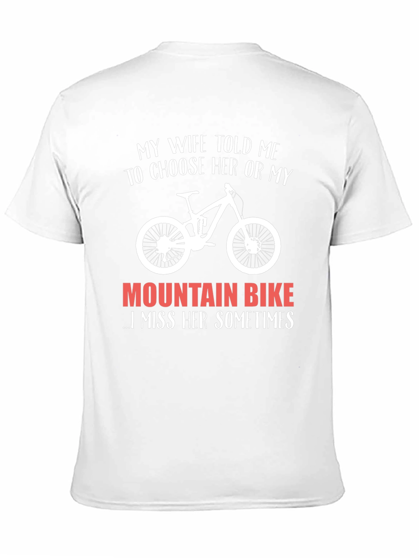 Black Funny Mountain Bike T-Shirt - Choose Her or My Bike! view 11