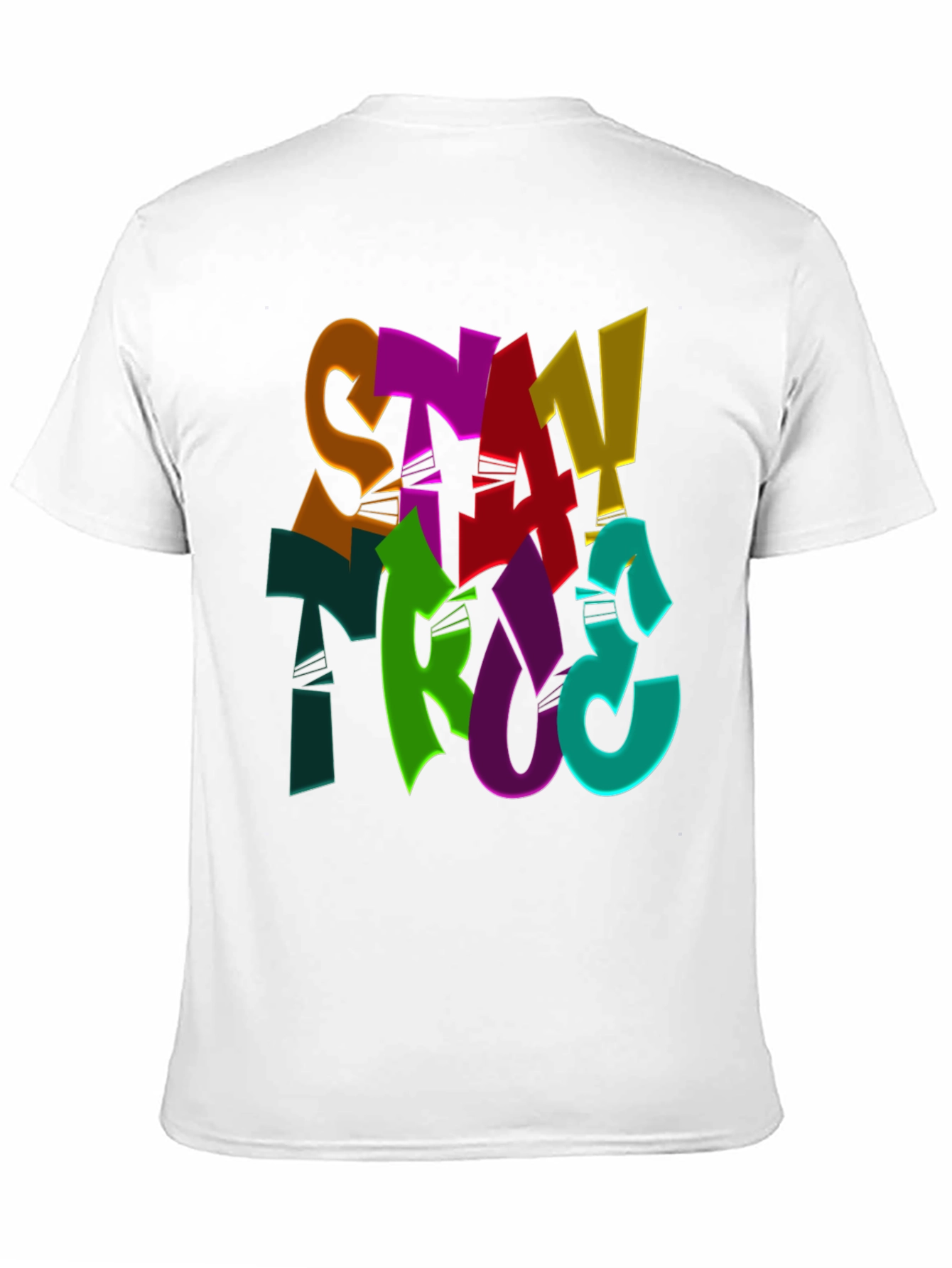 Black Stay True Graphic Print Black T-Shirt view 11