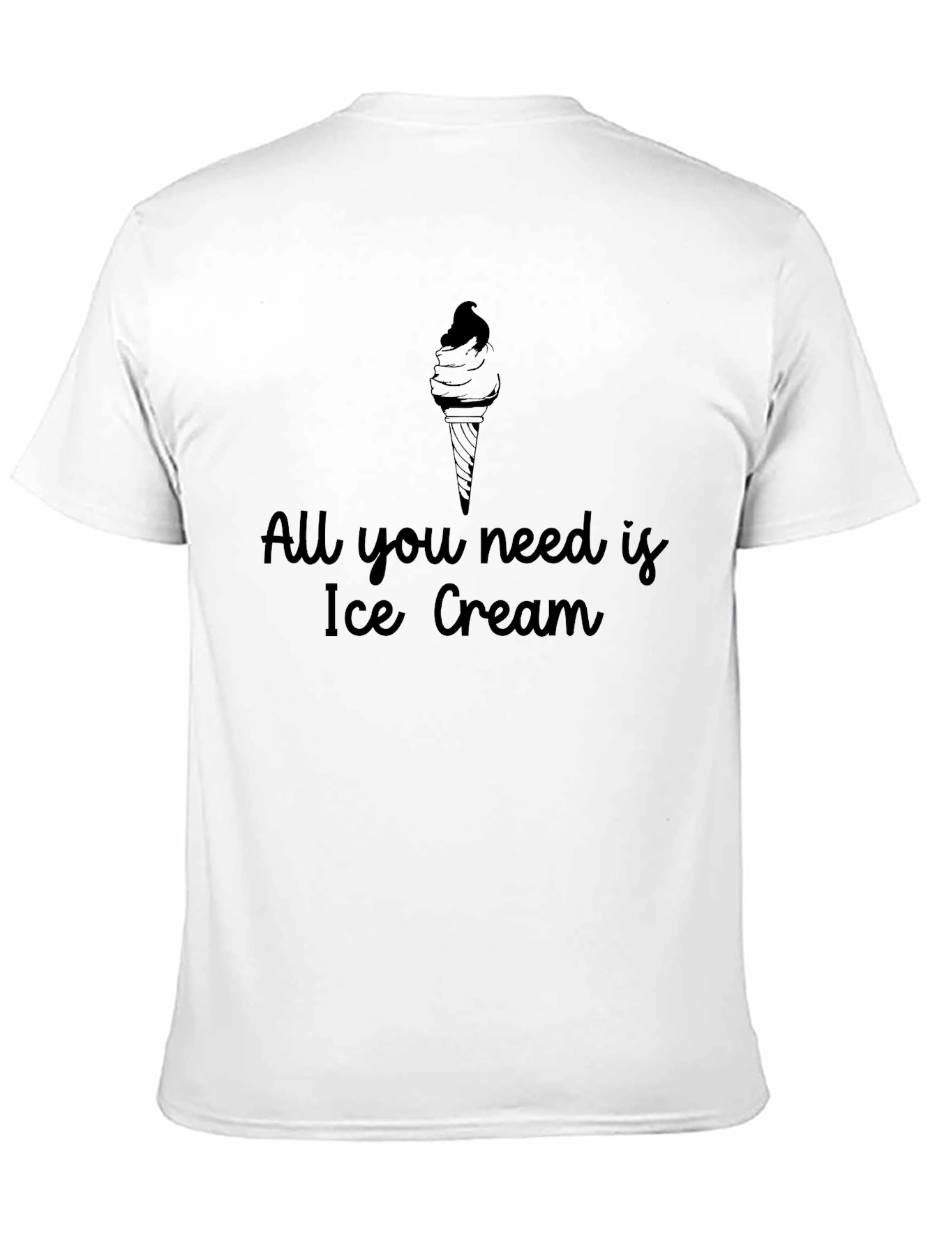 Black Ice Cream Lover T-Shirt - All You Need Is Ice Cream view 11